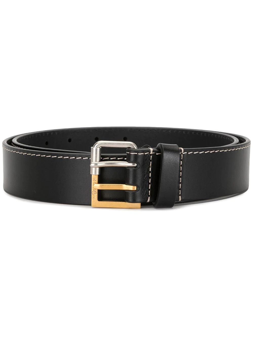 two-tone buckle belt - 1