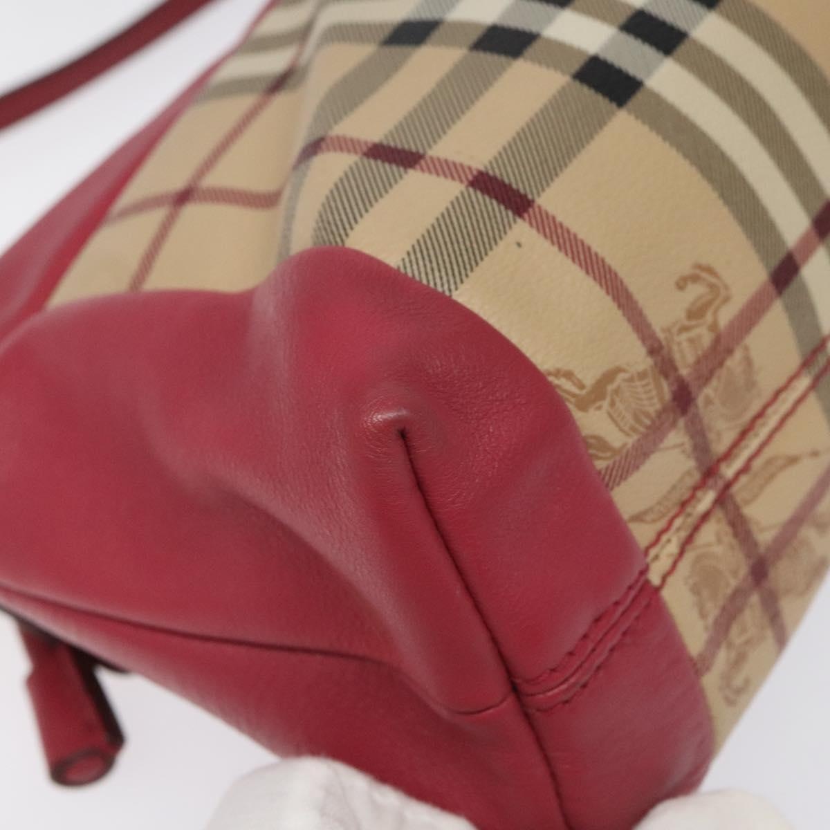 Burberry Nova Check Shoulder Bag Pvc Pink Beige - 13