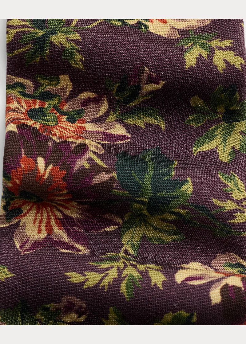 Floral Wool Challis Tie 3