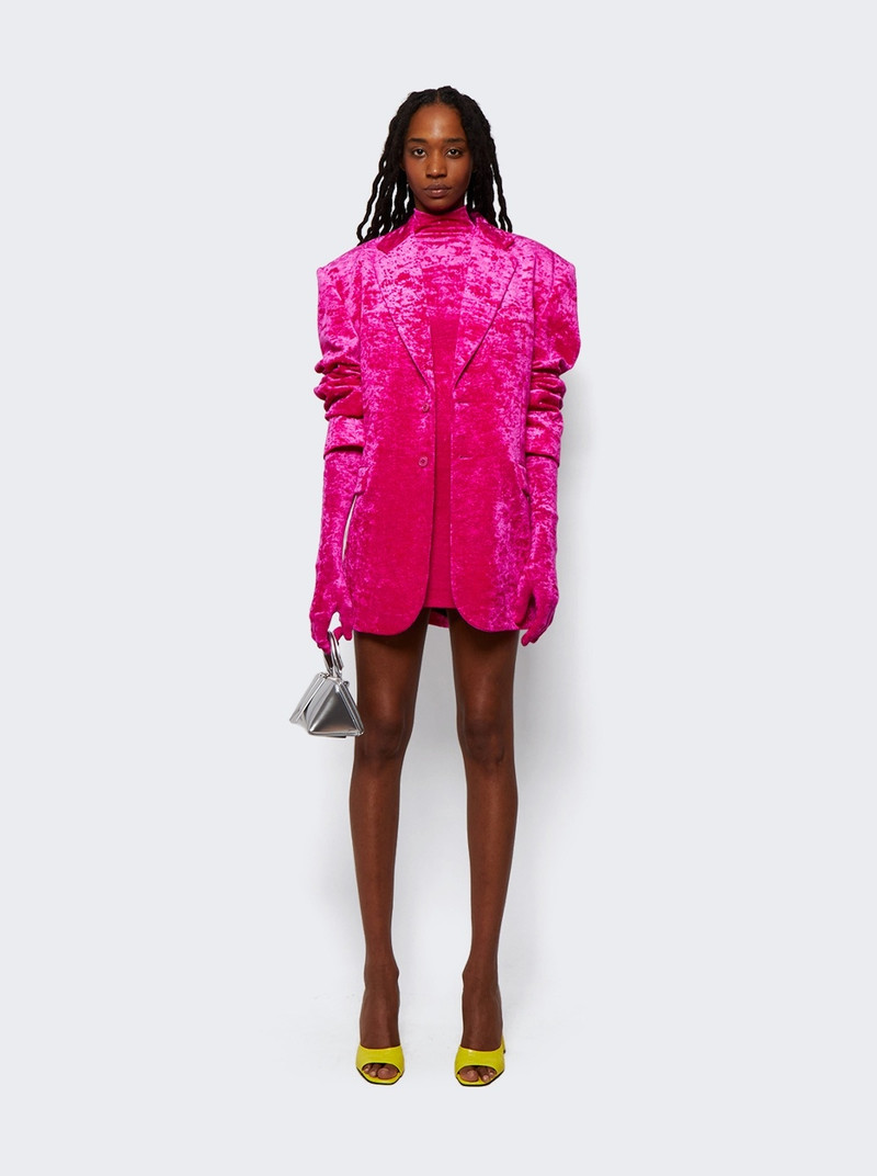 VETEMENTS gloved velvet minidress outlook