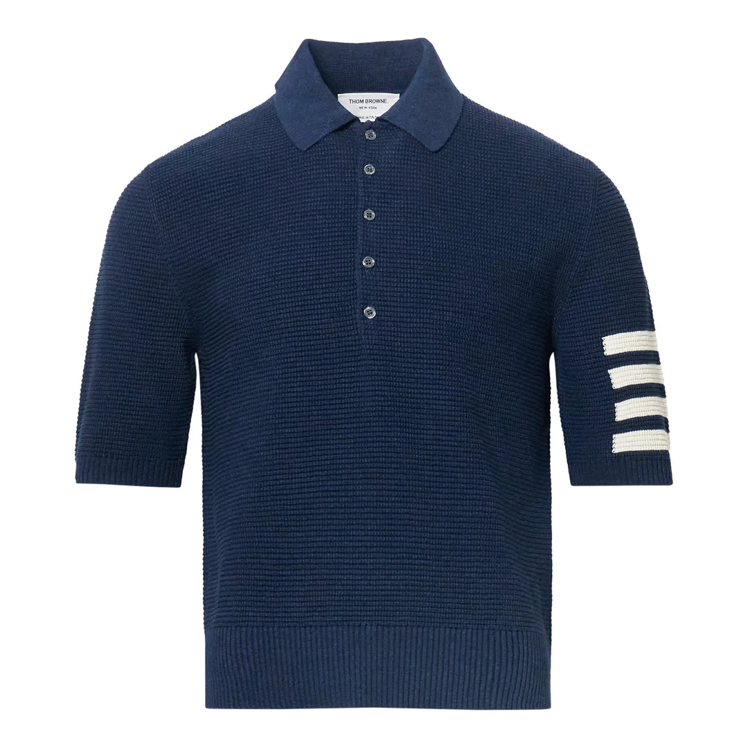 Textured Stitch Relaxed Fit Polo - 1