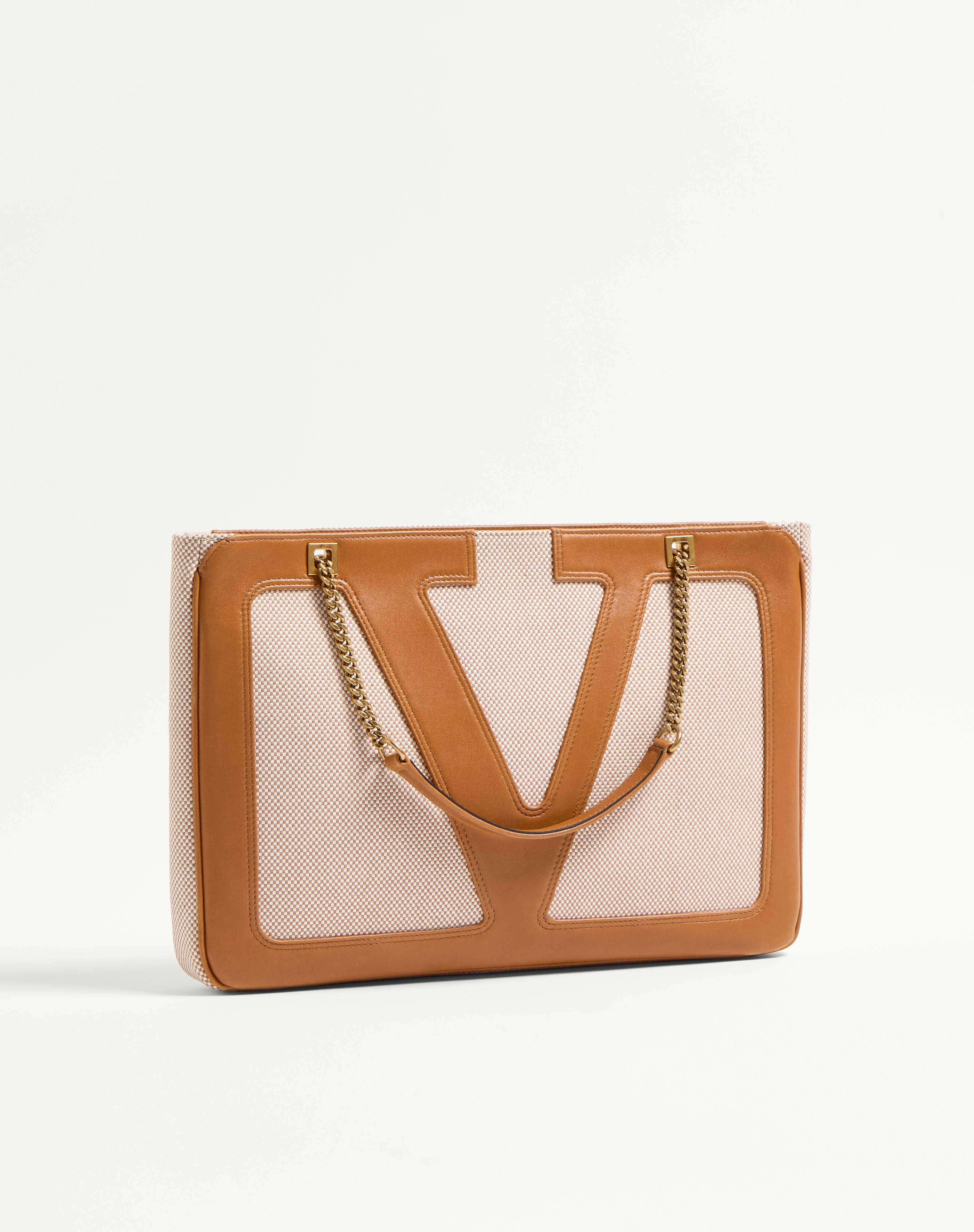 VALENTINO GARAVANI VIVA SUPERSTAR MEDIUM CANVAS SHOPPING BAG - 3