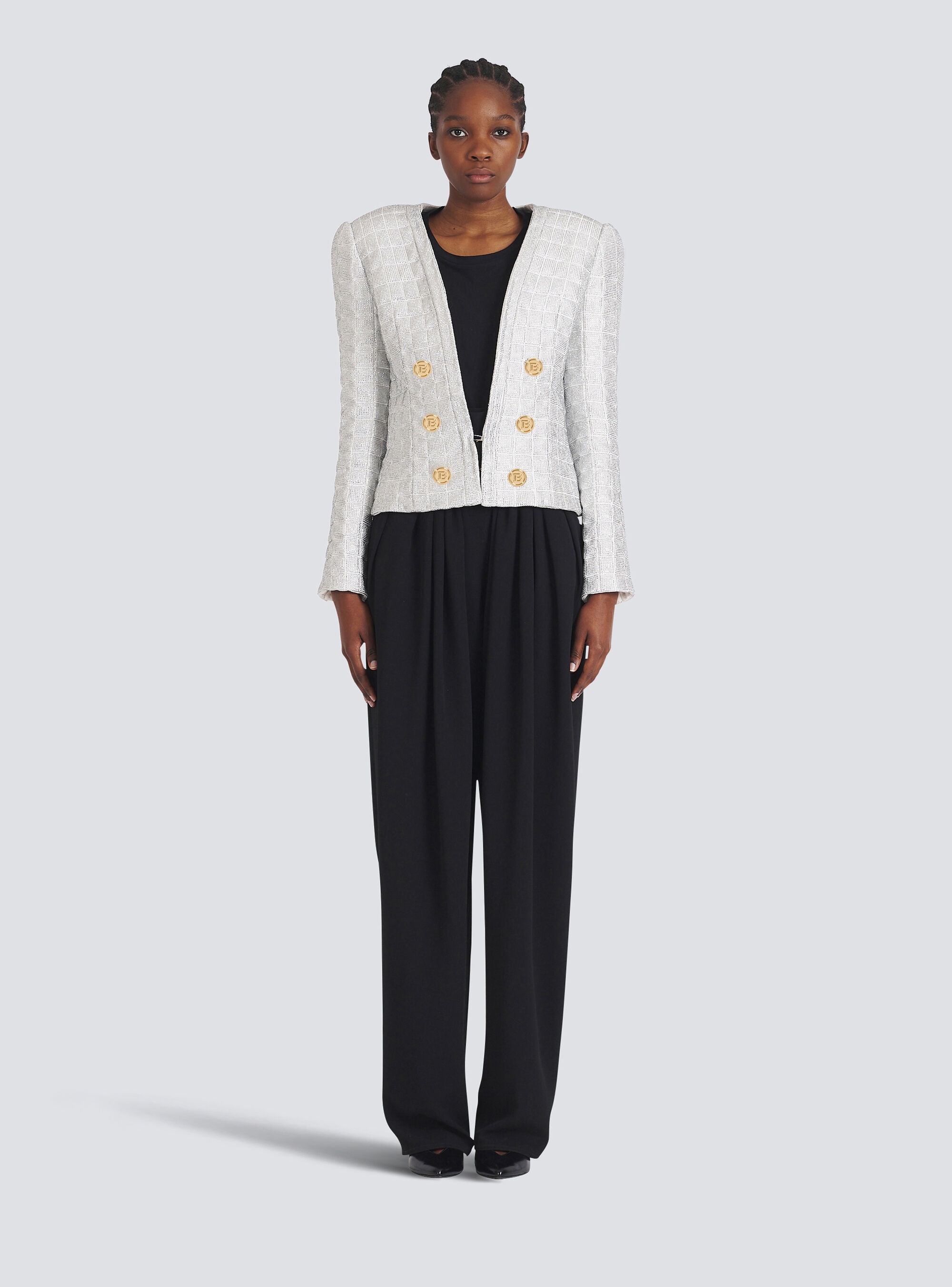 Quilted jacket with strass - 3