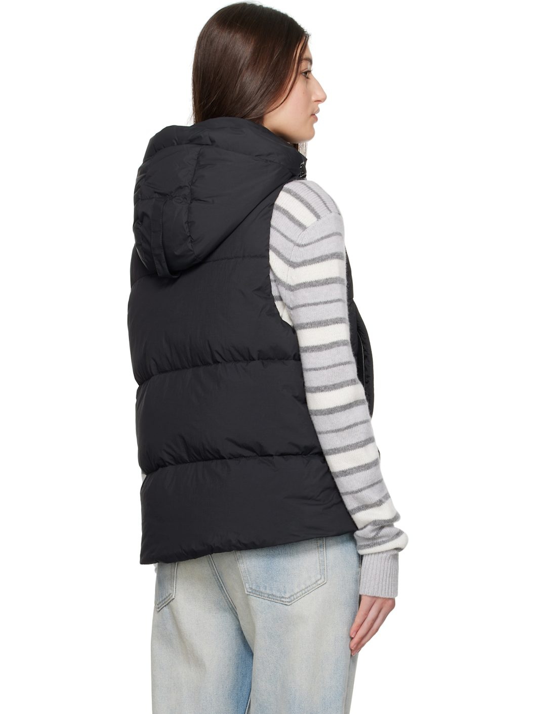 Black 'Black Label' Junction Down Vest - 3