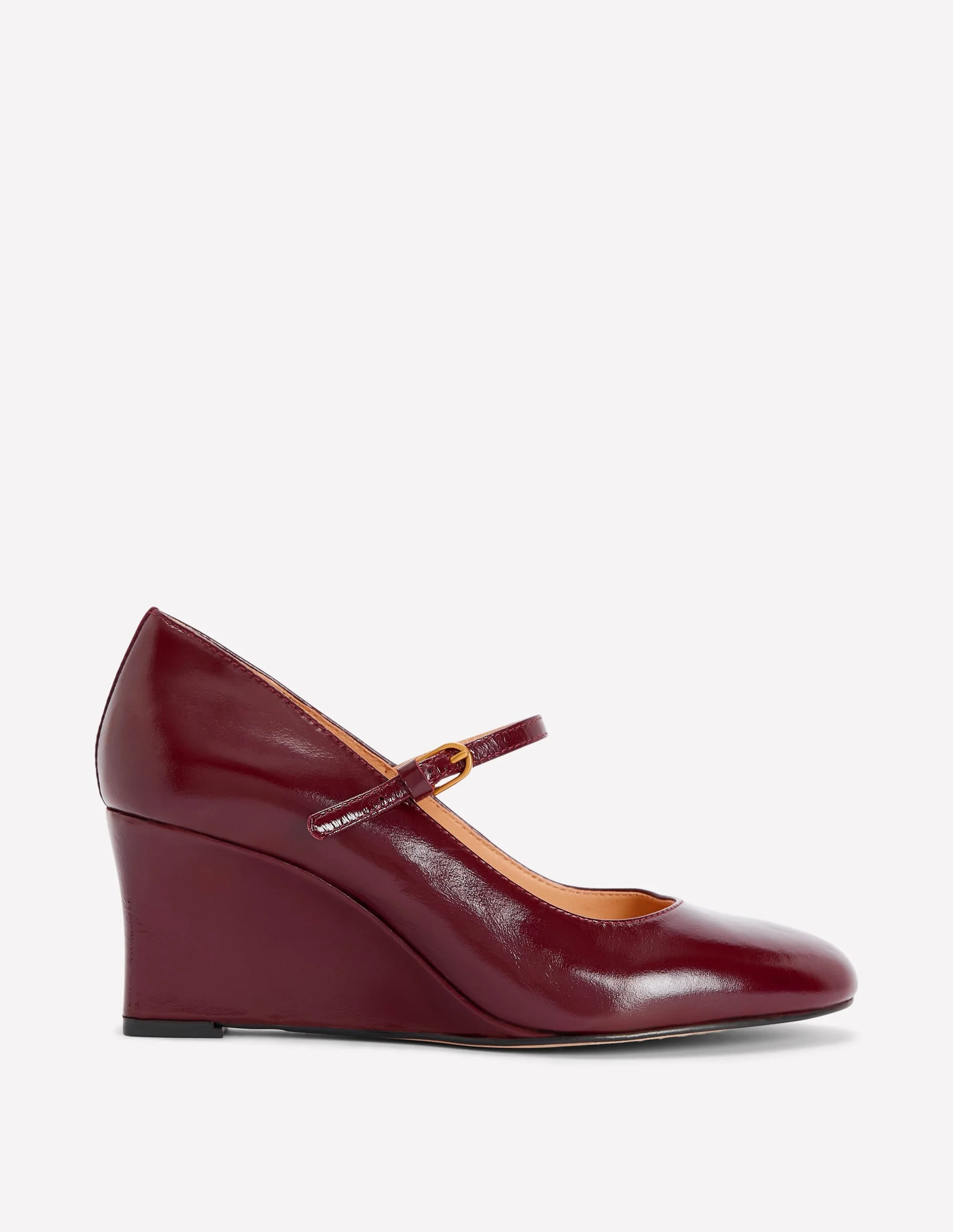 Wedge Mary Janes-Oxblood - 1