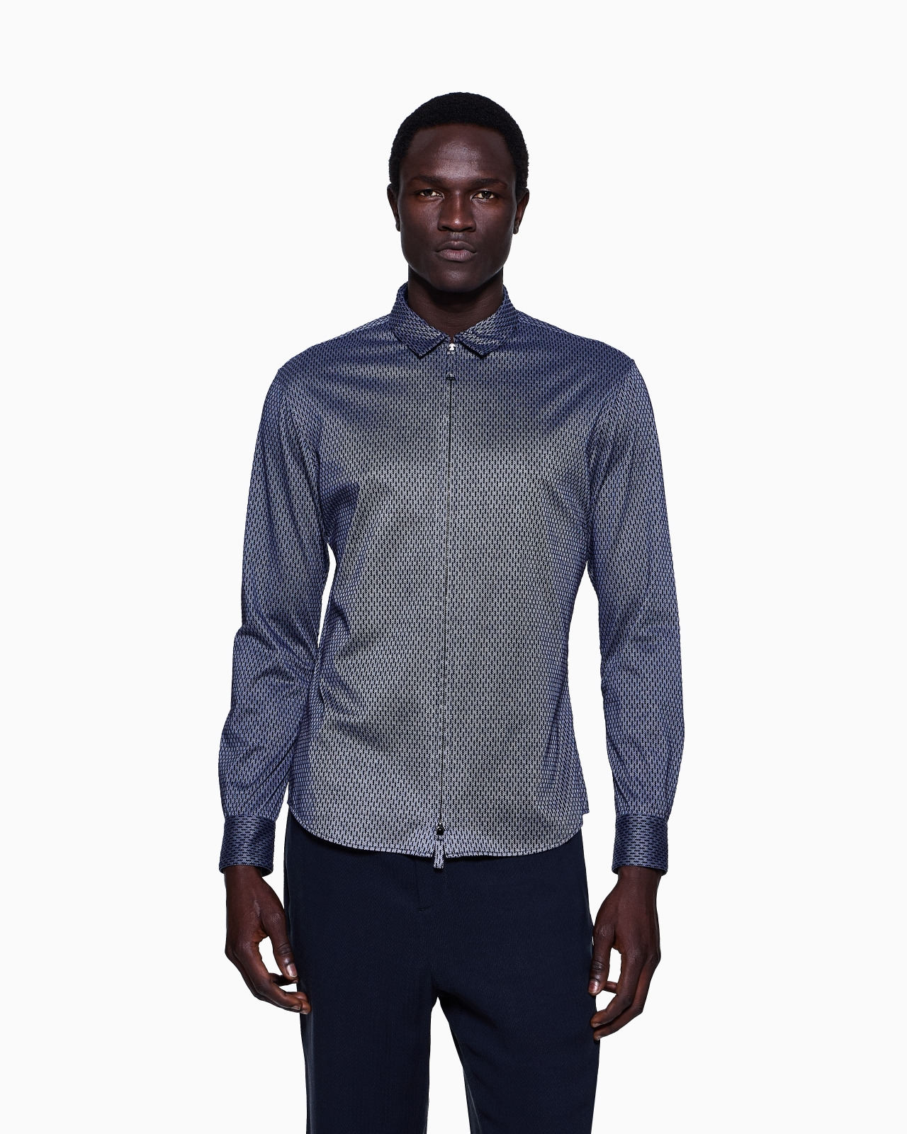 PATTERNED ZIP SHIRT JACKET - 4