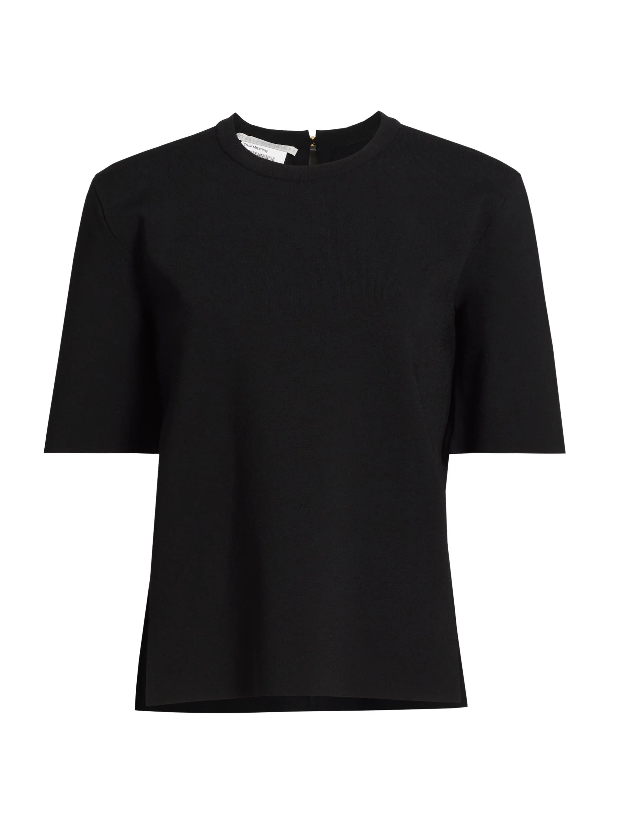 Women's Compact Knit Short-Sleeve Top - Black - 1