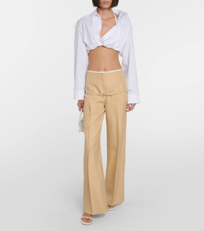 JACQUEMUS Le Pantalon low-rise wide-leg pants outlook