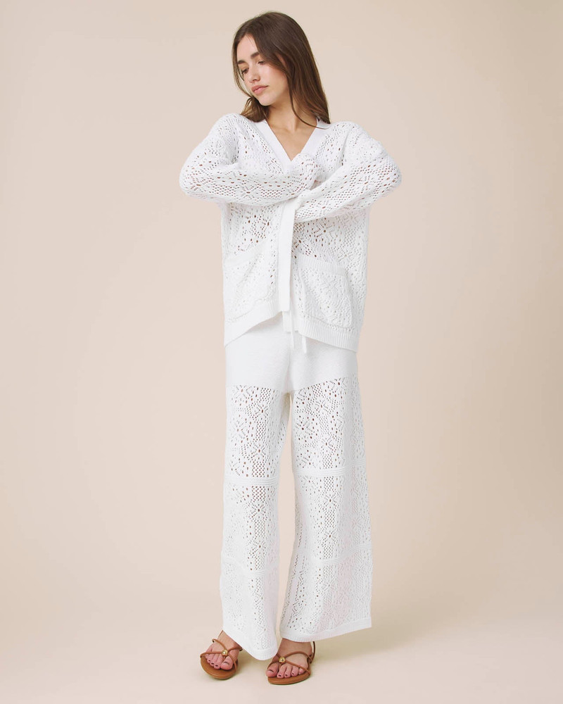 Splendid Beckham Crochet Open Cardigan outlook