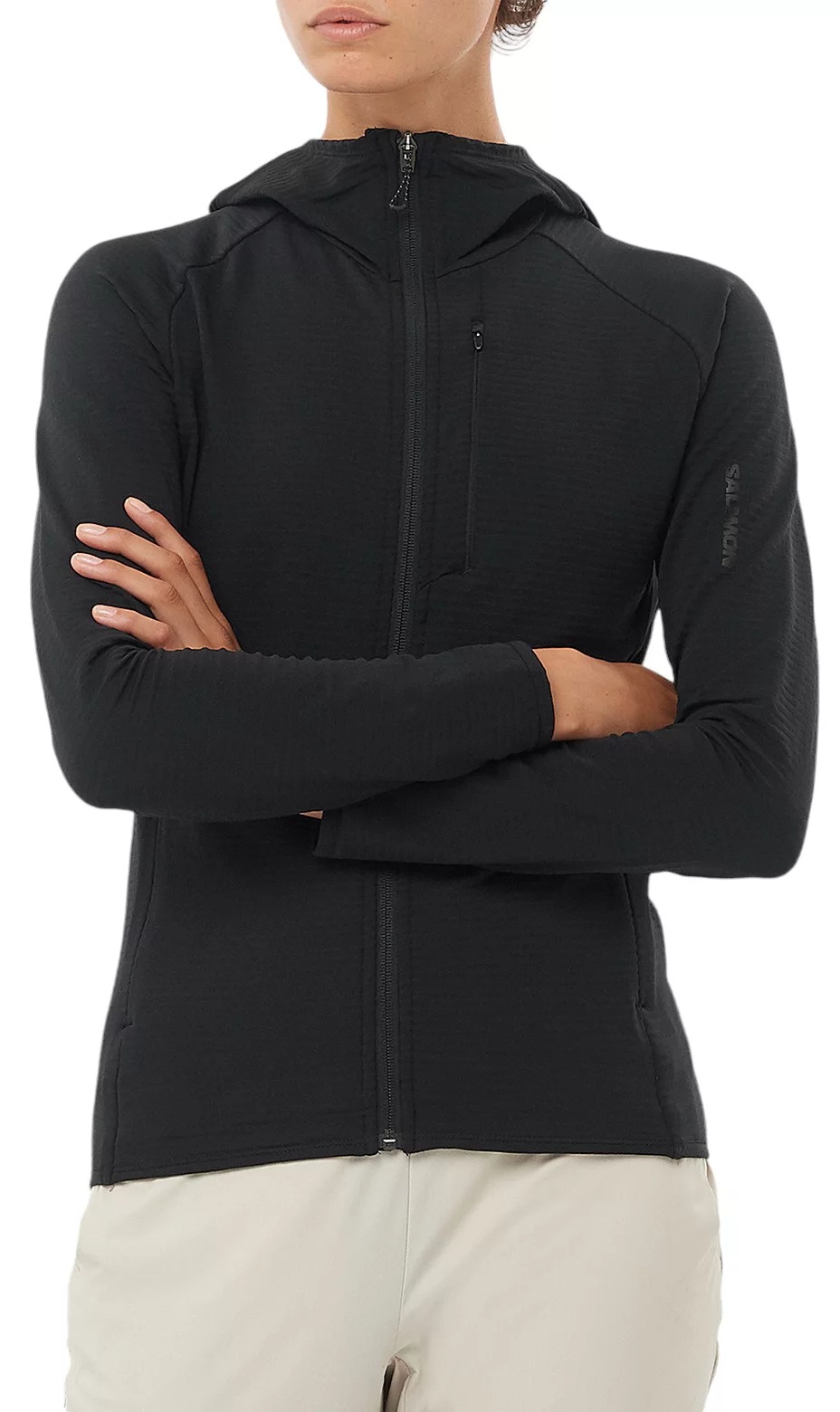Salomon Women's Essential Lightwarm Full Zip Jacket - 1