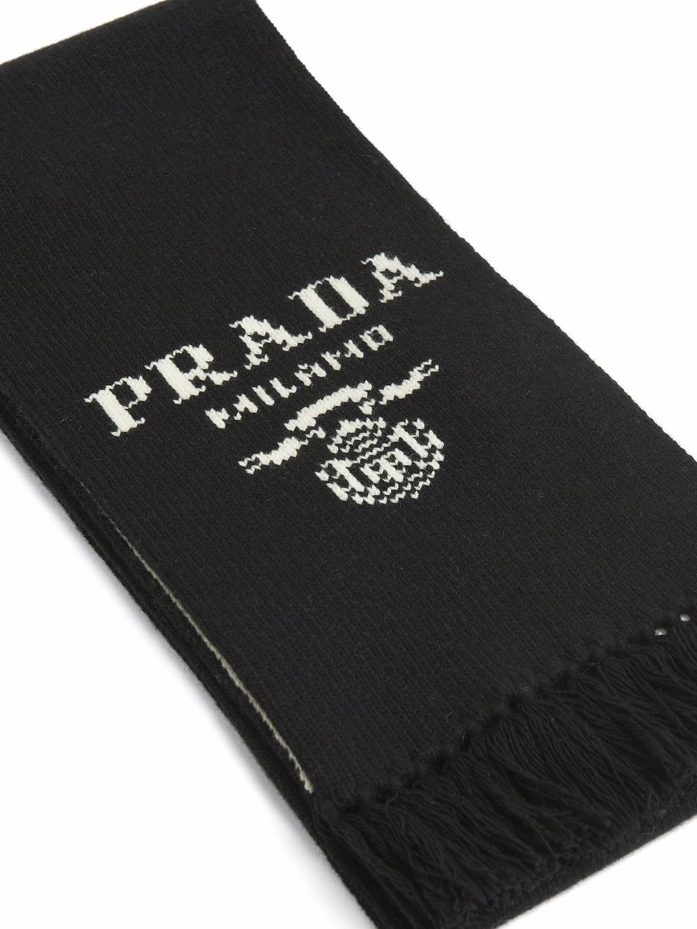 intarsia-knit logo scarf - 3