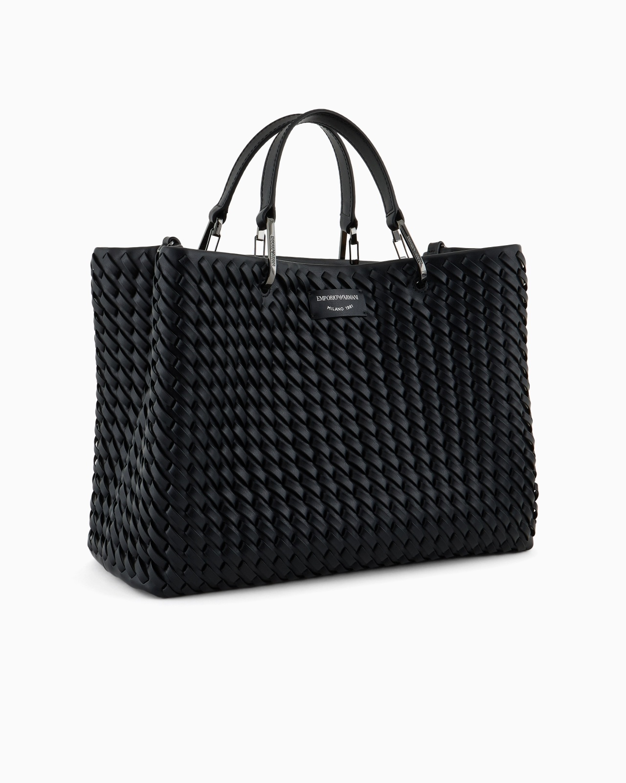 MYEA MEDIUM SHOPPER BAG IN INTERWOVEN LEATHER - 2