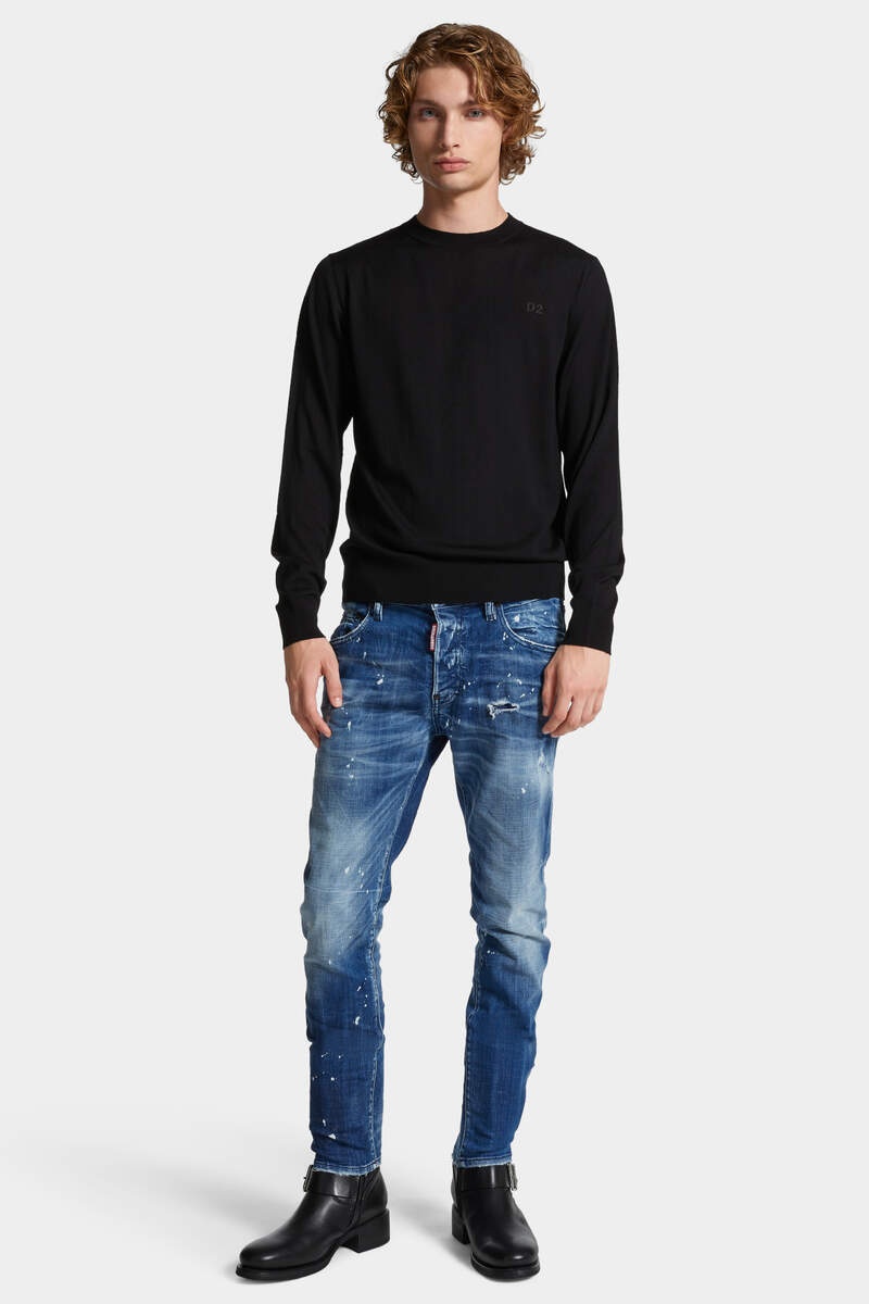 MEDIUM FILO BLU WASH SKATER JEANS - 3