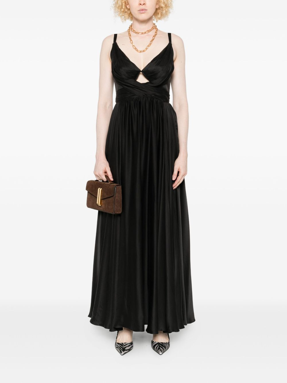 V-neck midi dress - 2
