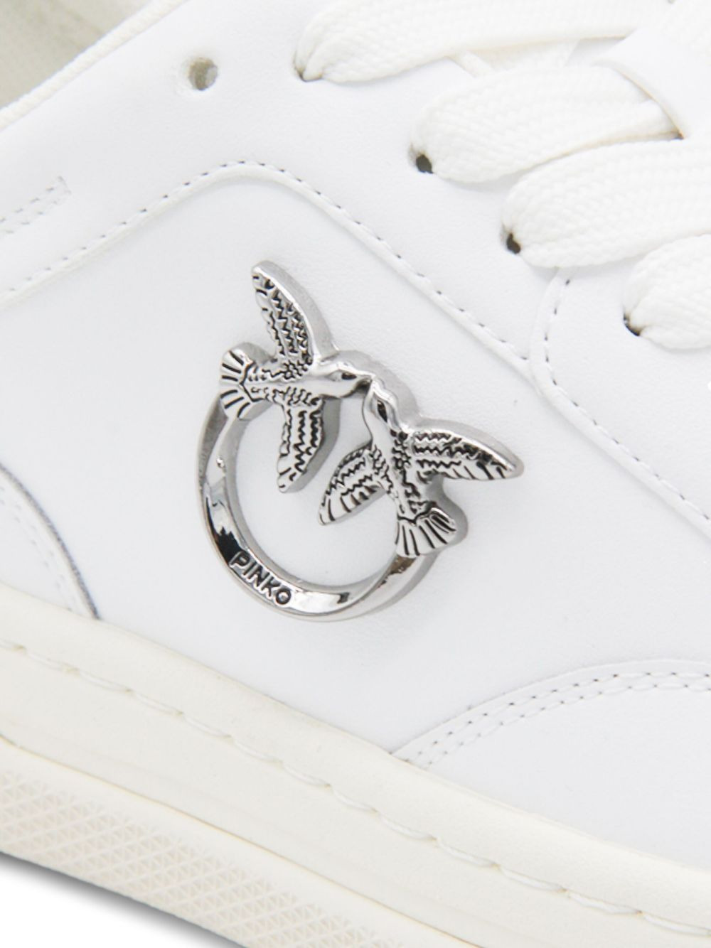 logo-detail leather sneakers - 4