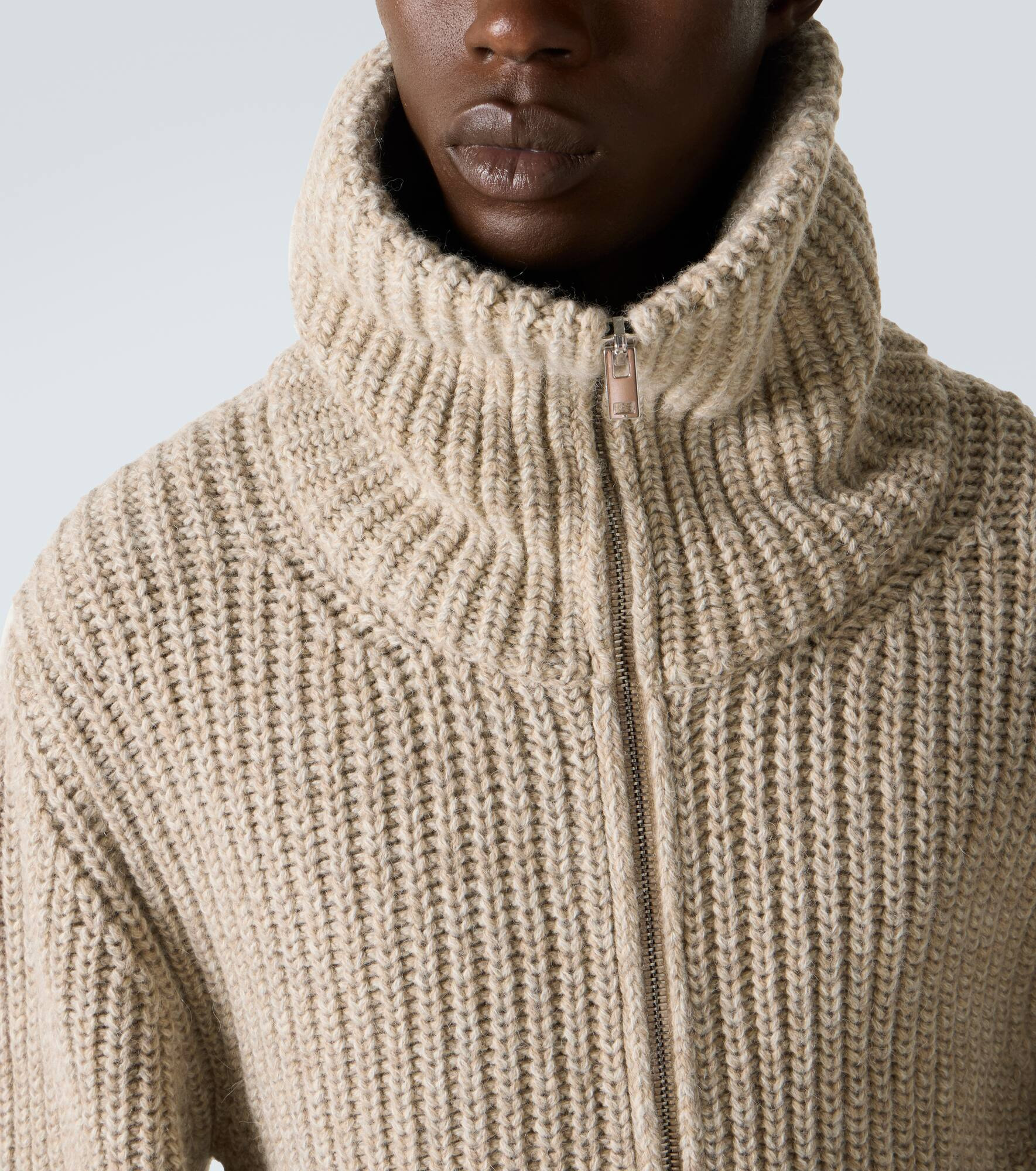 Alpaca and yak wool zip-up cardigan - 6