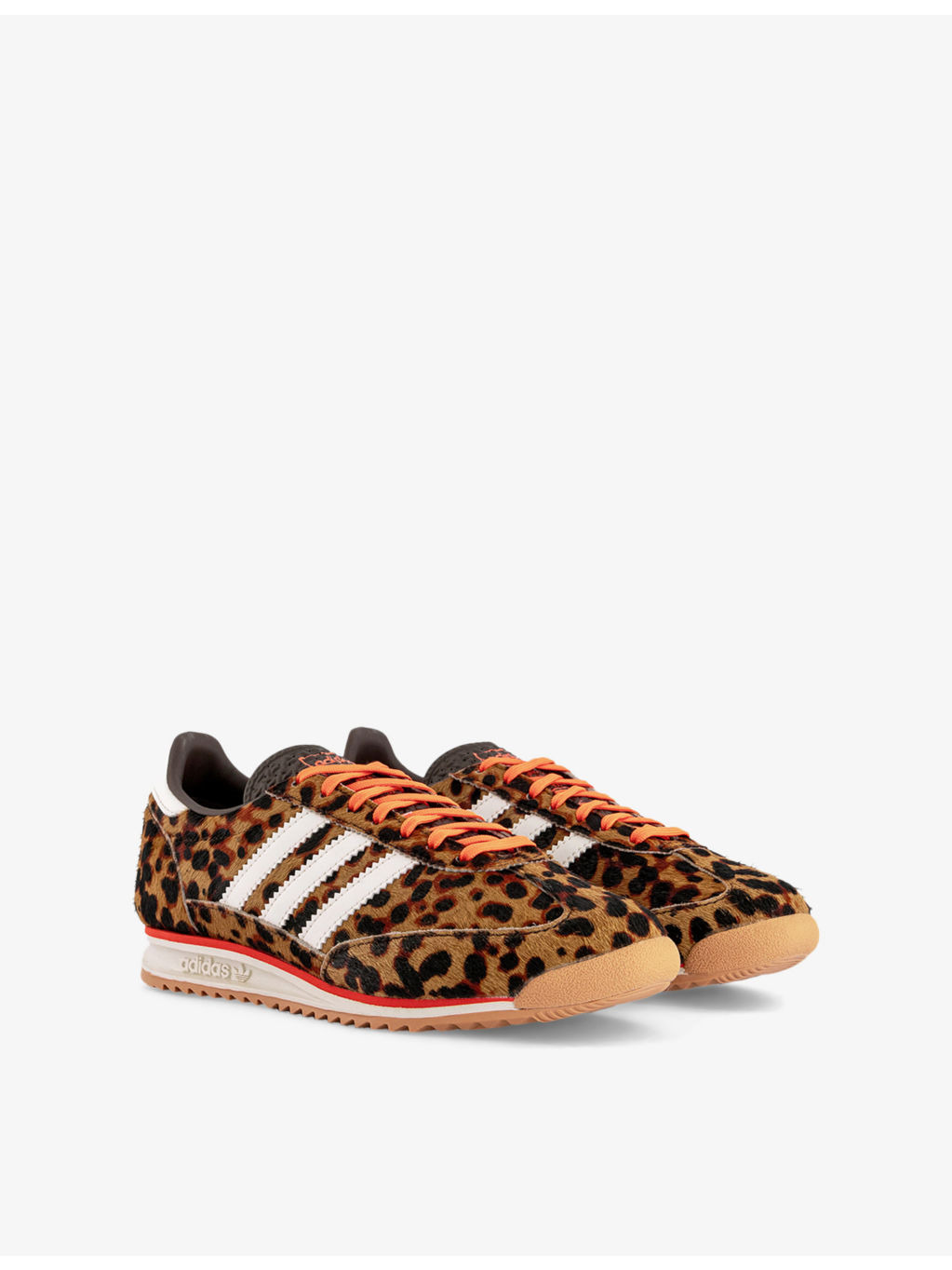 SL 72 Leopard-Print Suede and Mesh Low-Top Trainers - 3