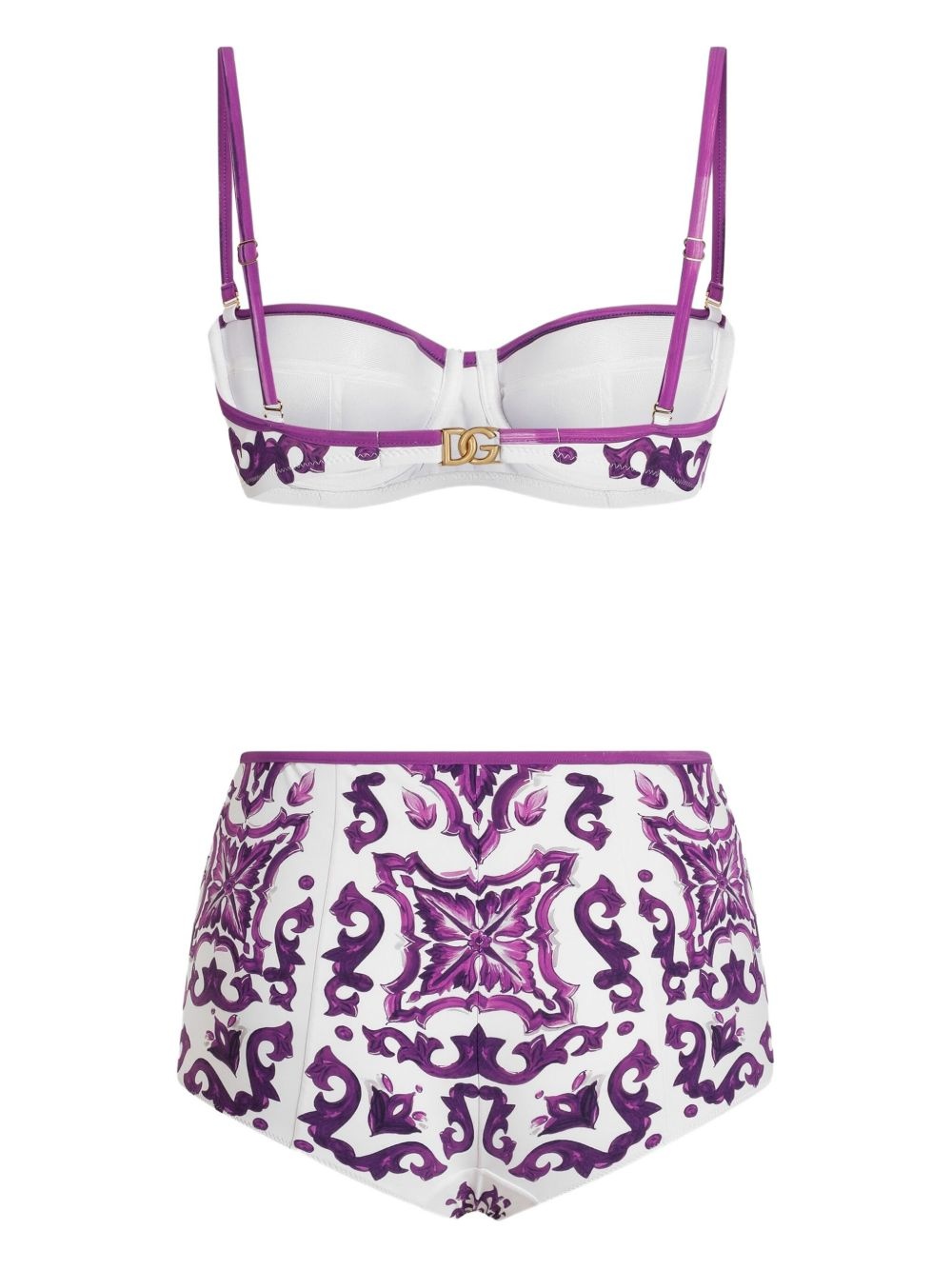 Maiolica-print bikini set - 2