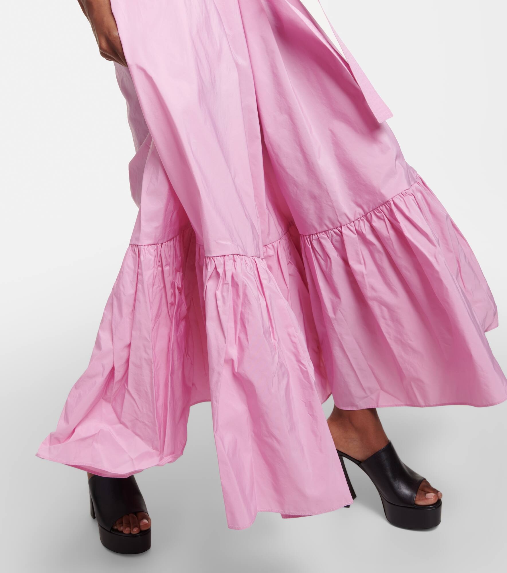 Off-shoulder faille maxi dress - 5