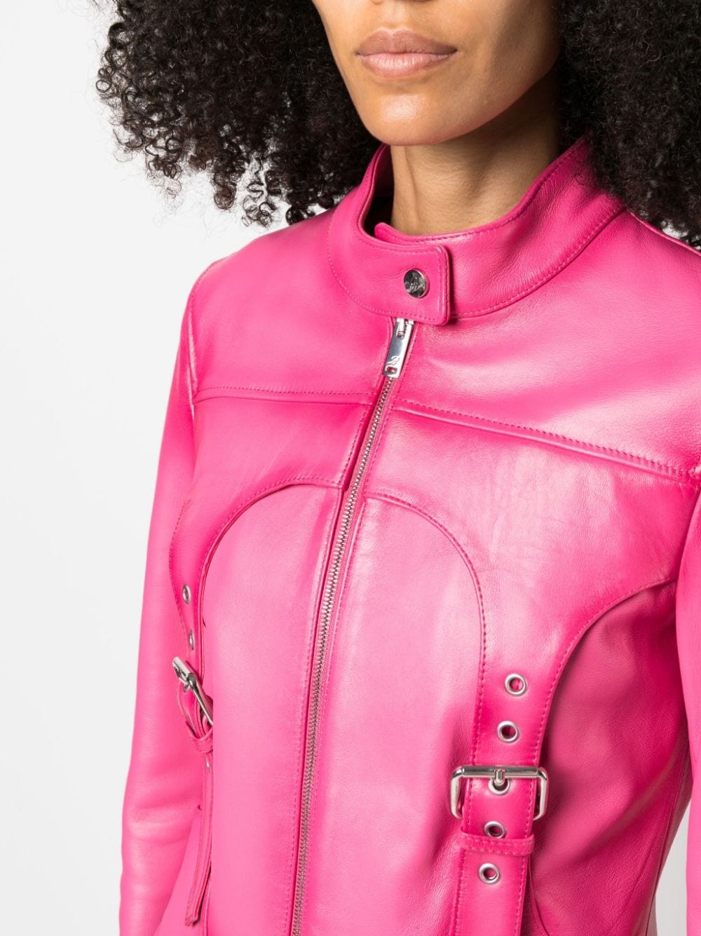 Blumarine zip-up leather jacket | REVERSIBLE