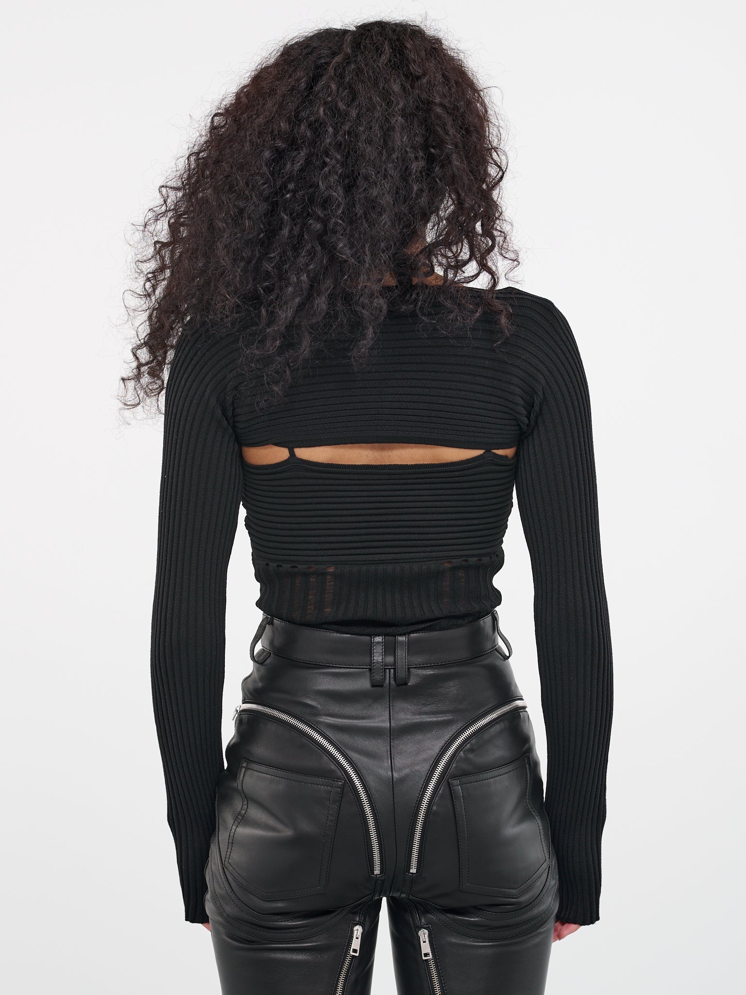 Rib Knit Shrug Sleeves - 3