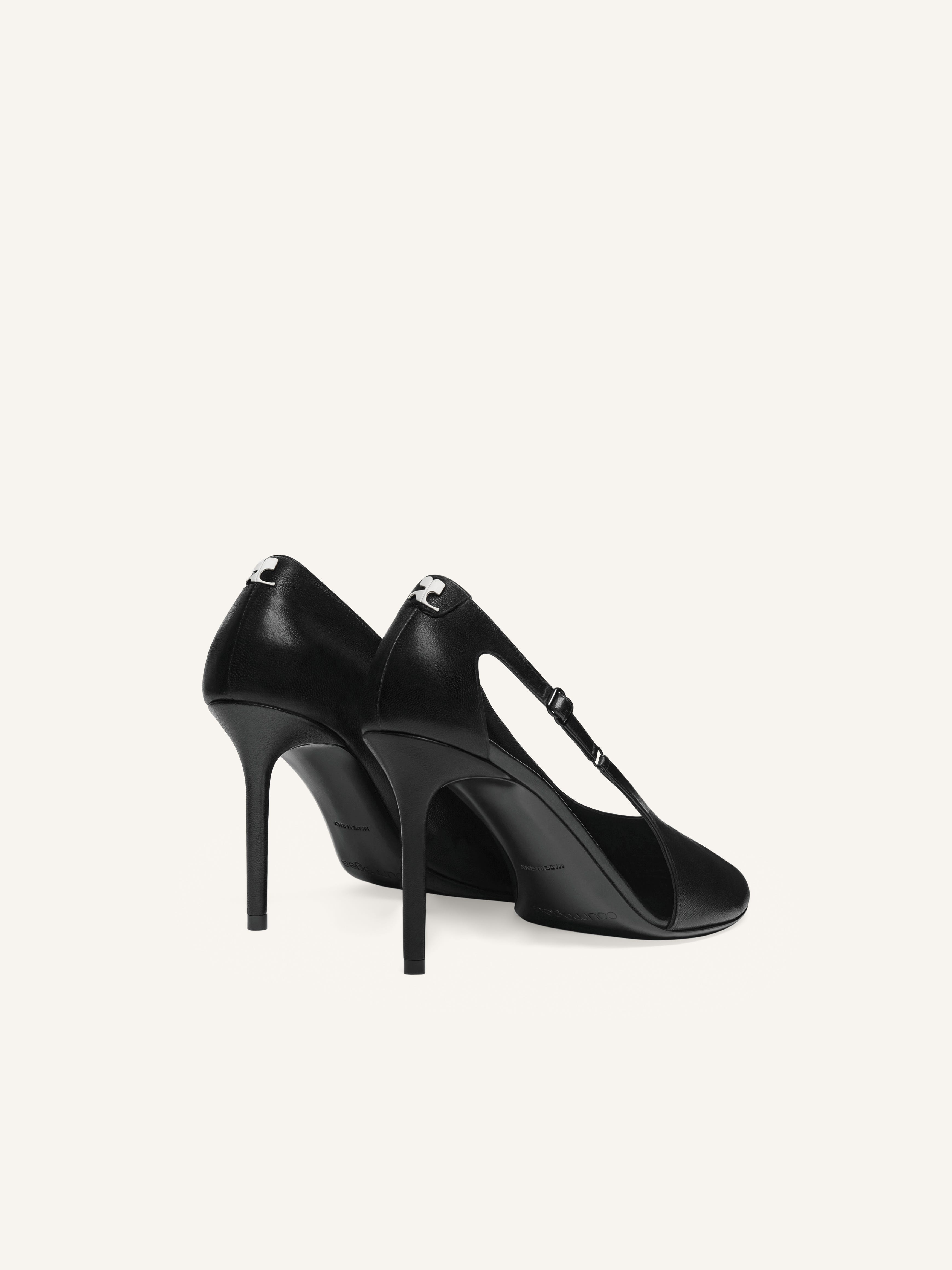 OBLIQUE LEATHER STILETTOS - 3