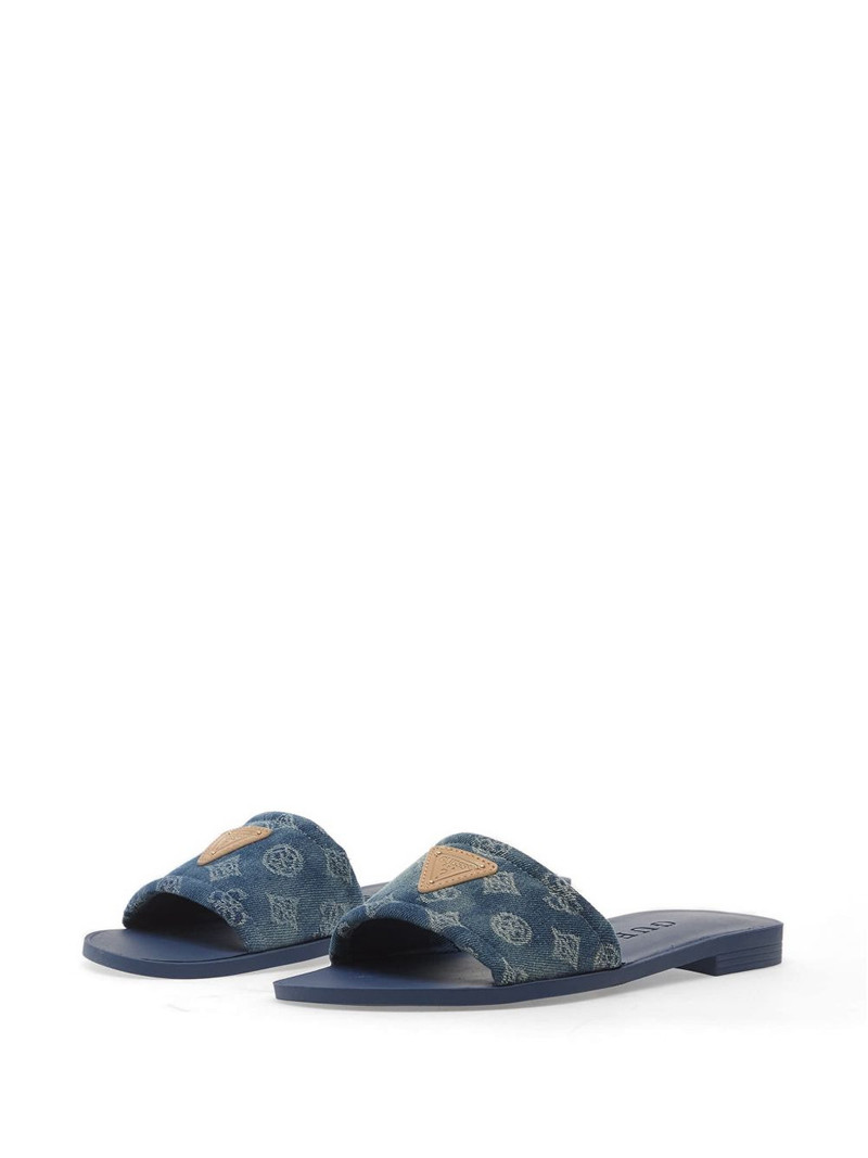 GUESS USA Elysone monogram-print logo-patch sandals outlook