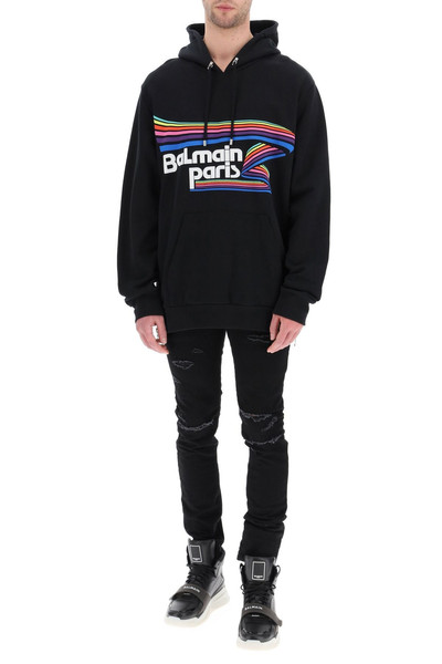 Balmain SWEATSHIRT WITH MULTICOLOR RUBBER FLOCK LOGO outlook