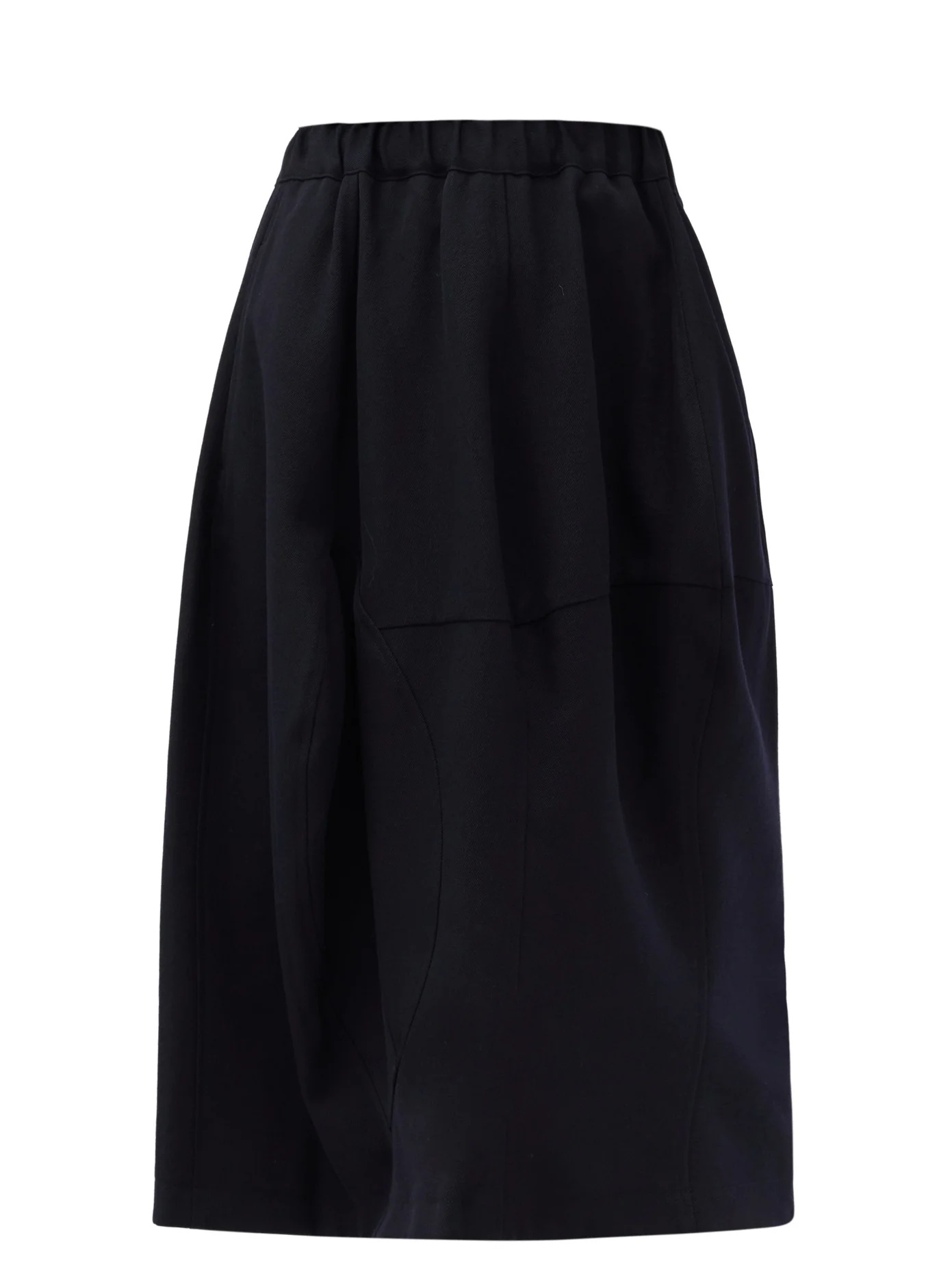 Panelled wool-gabardine suit skirt - 1