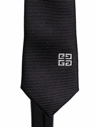 Givenchy 4G logo embroidered silk tie outlook