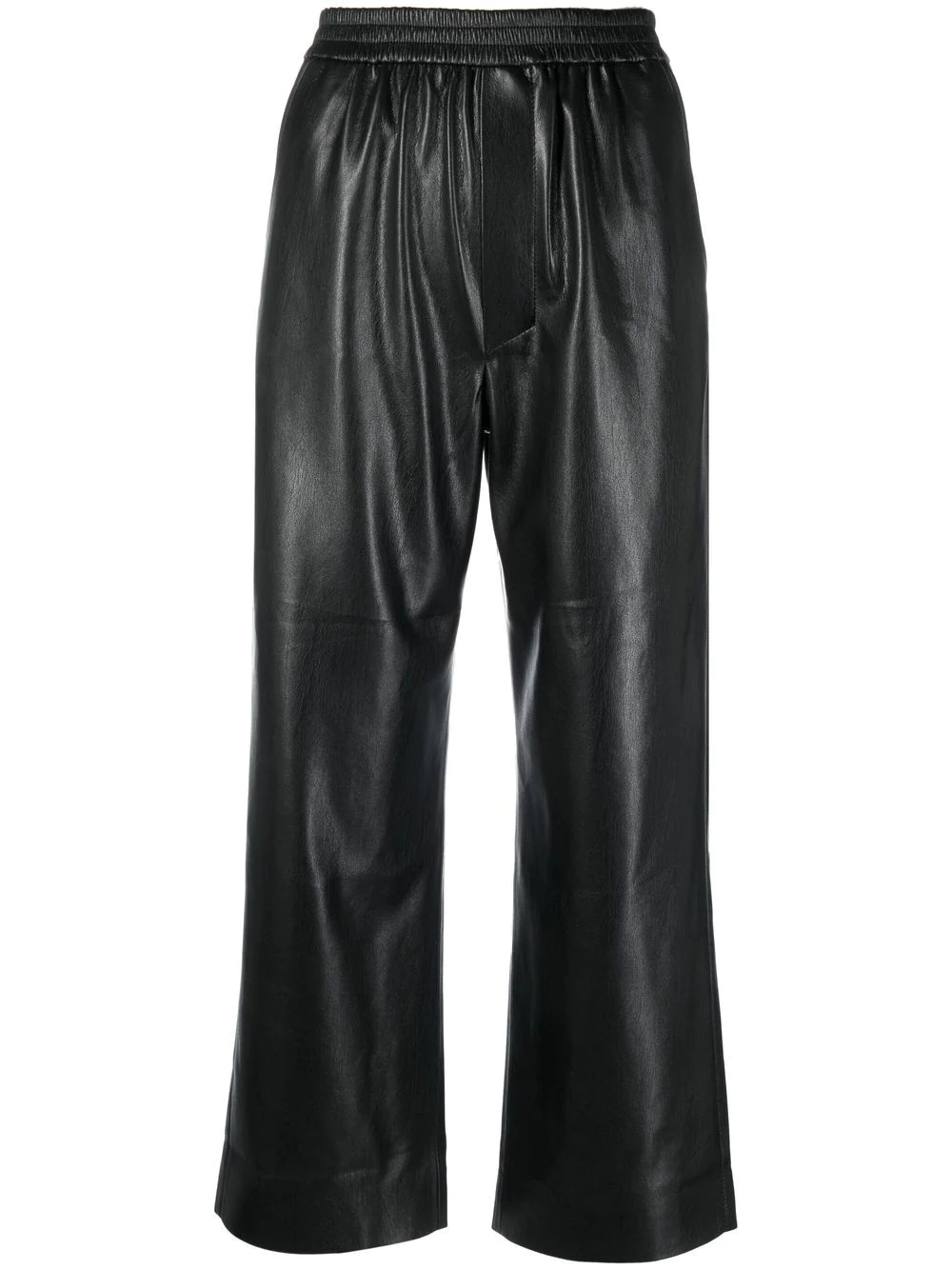 cropped straight-leg trousers - 1