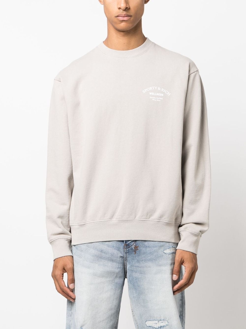 logo-print crew-neck sweatshirt - 3