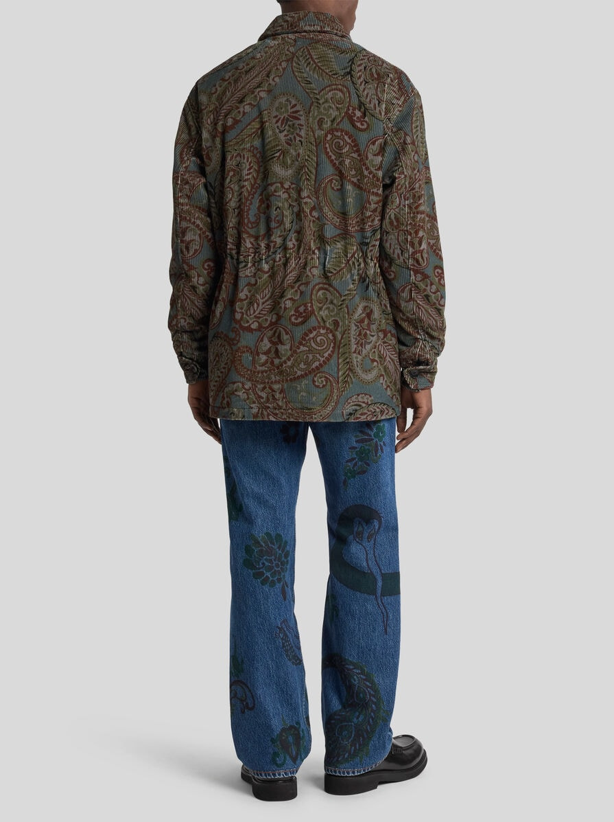 VELVET JACKET WITH PAISLEY PRINT - 4