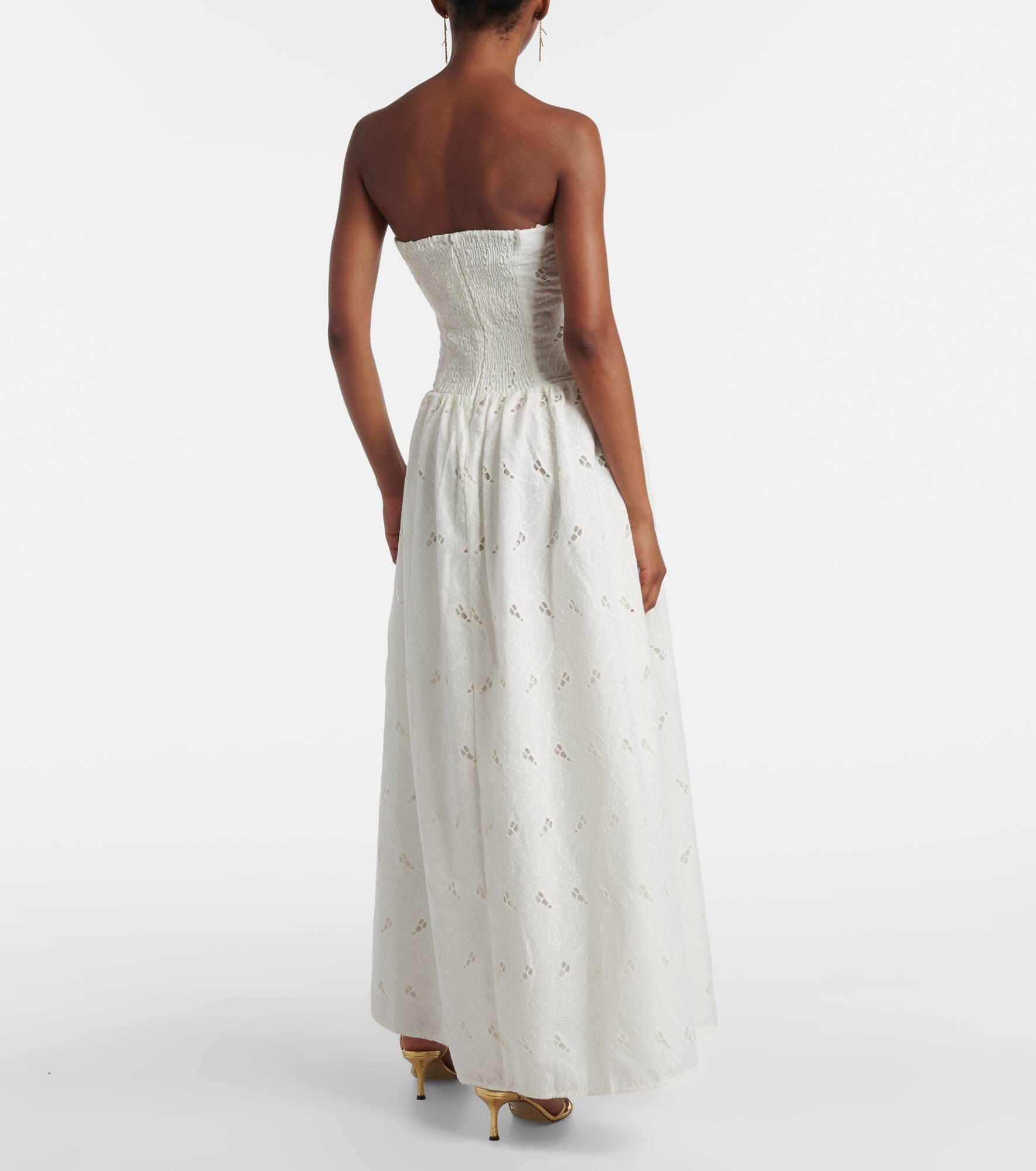Moa broderie anglaise draped maxi dress - 3