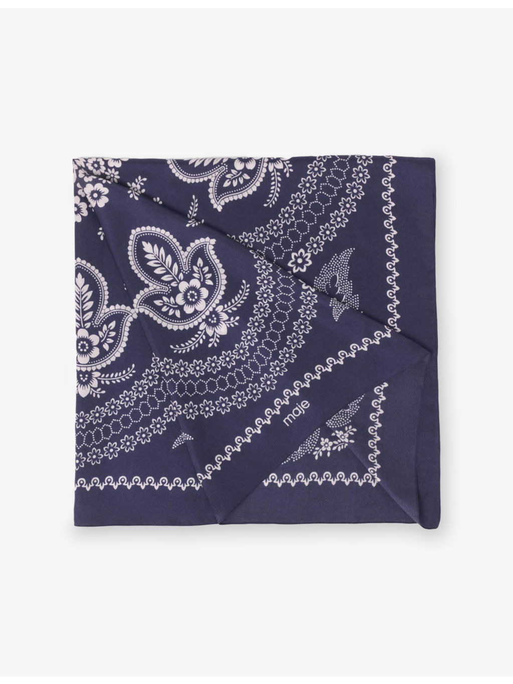 Bandana-Print Silk Scarf - 5
