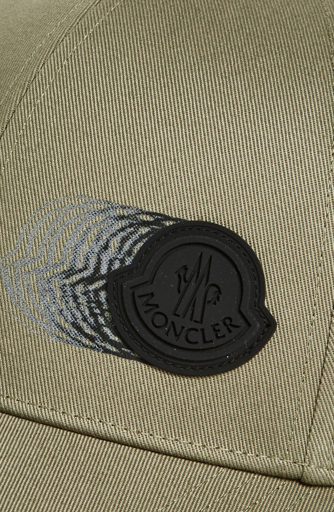 Moncler Logo Cotton Baseball Cap in Smokey Olive at Nordstrom - 3