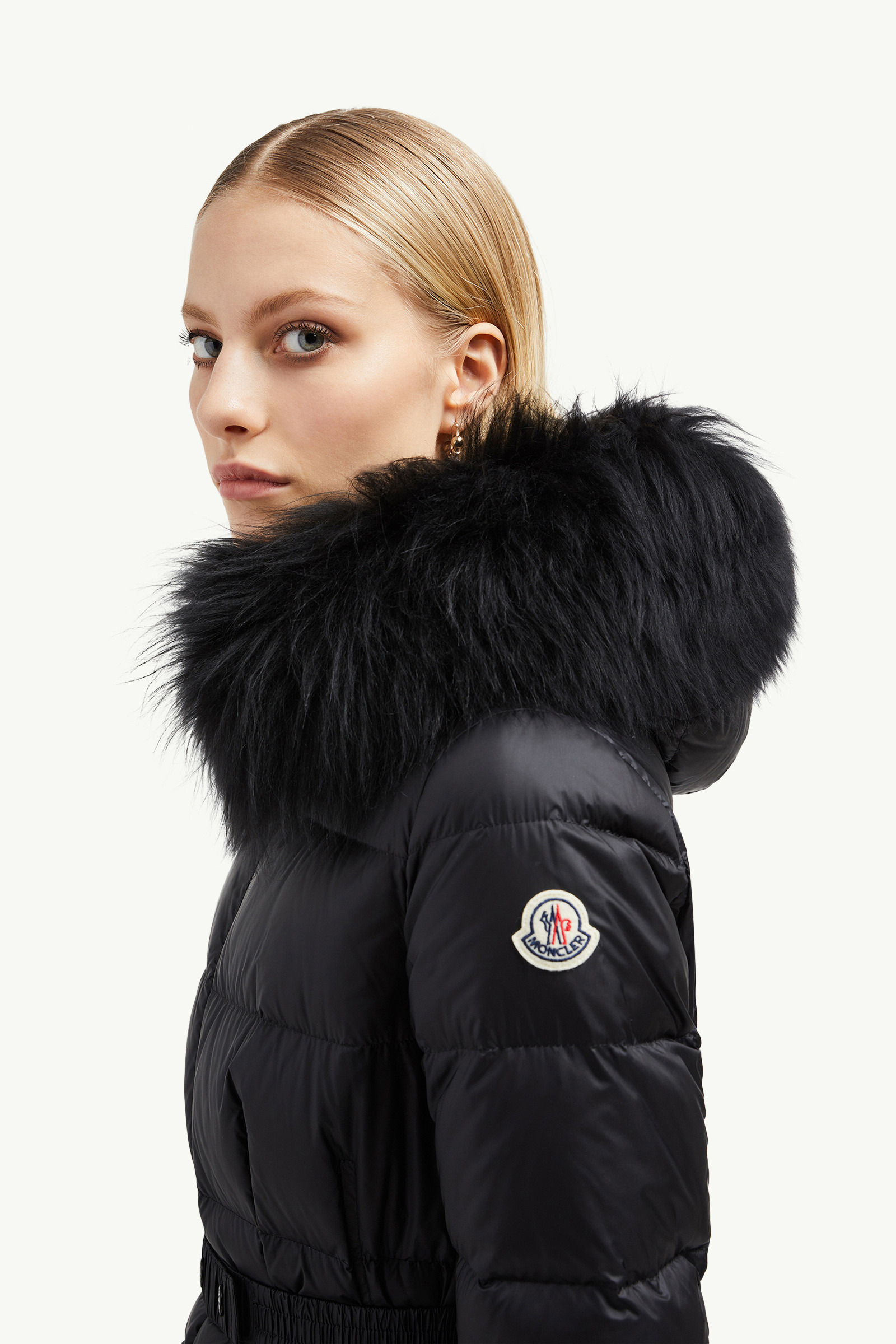 Boedic Hooded Shearling-Trimmed Long Down Jacket - 4
