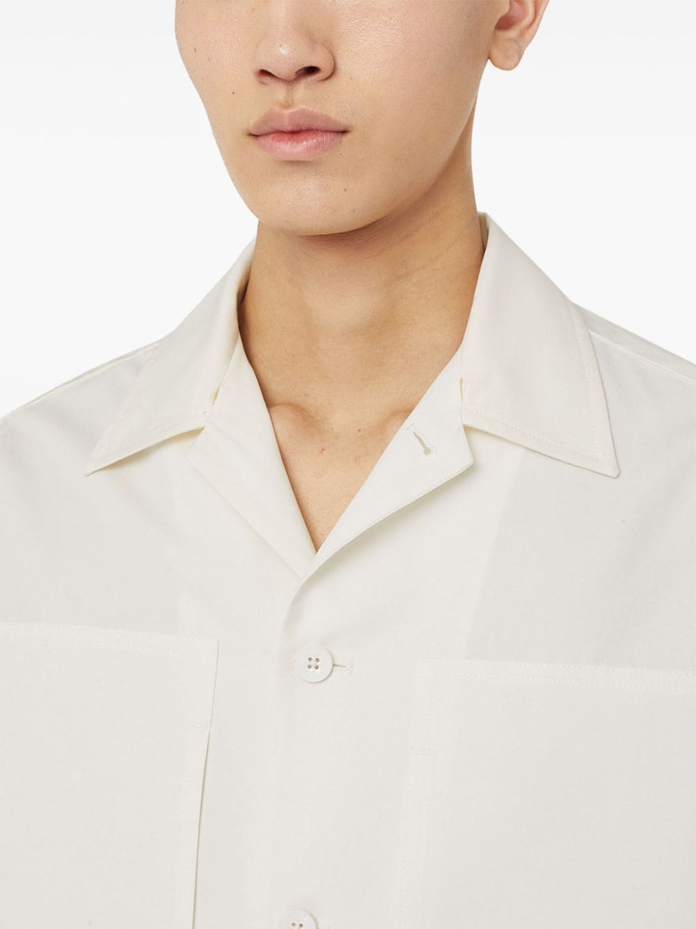 layered button-up shirt - 6