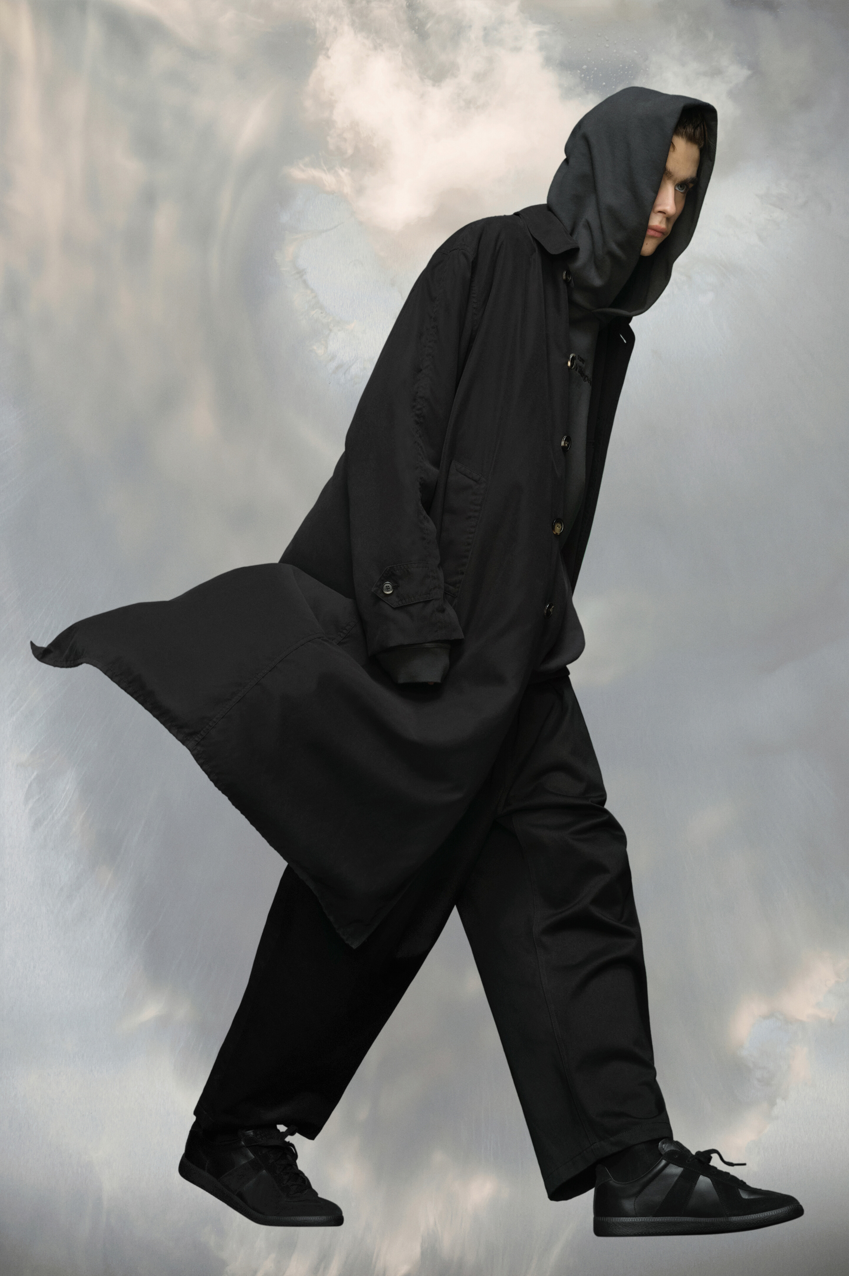 Peached cotton trench coat - 4
