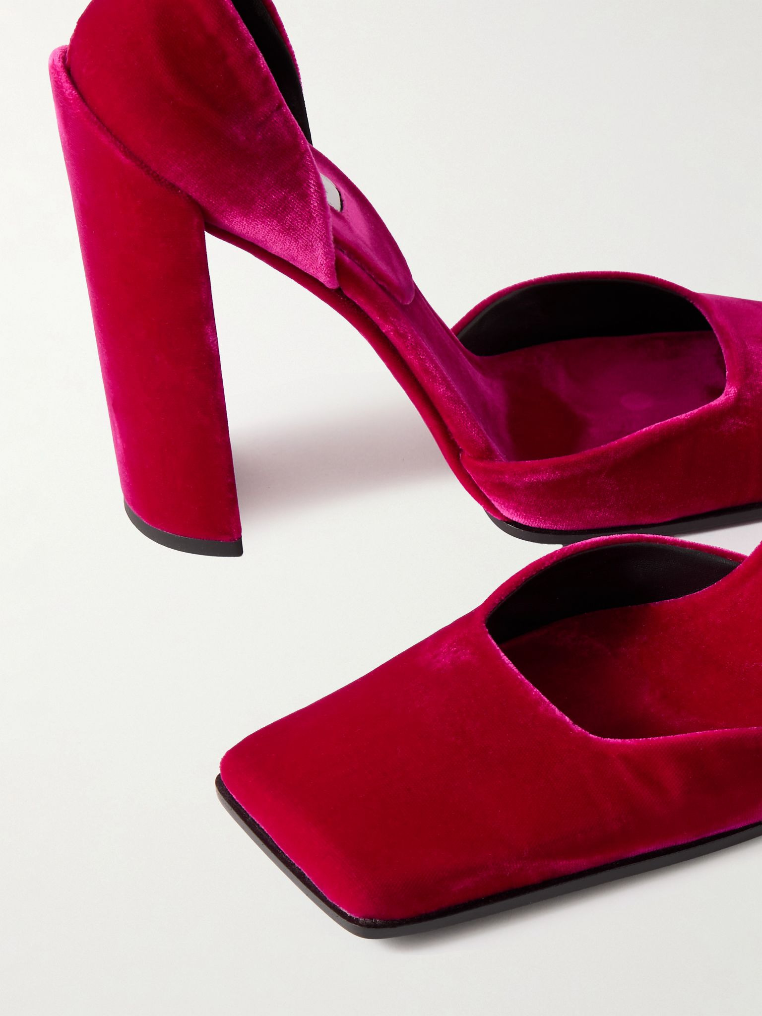 90 velvet pumps Red - 4