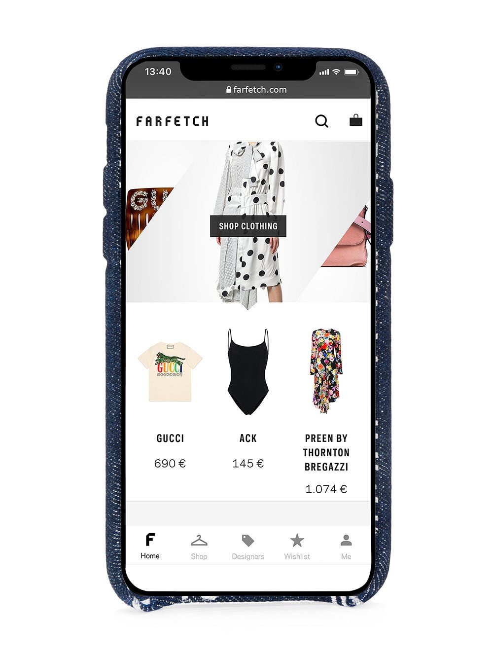 denim logo iPhone X case - 2