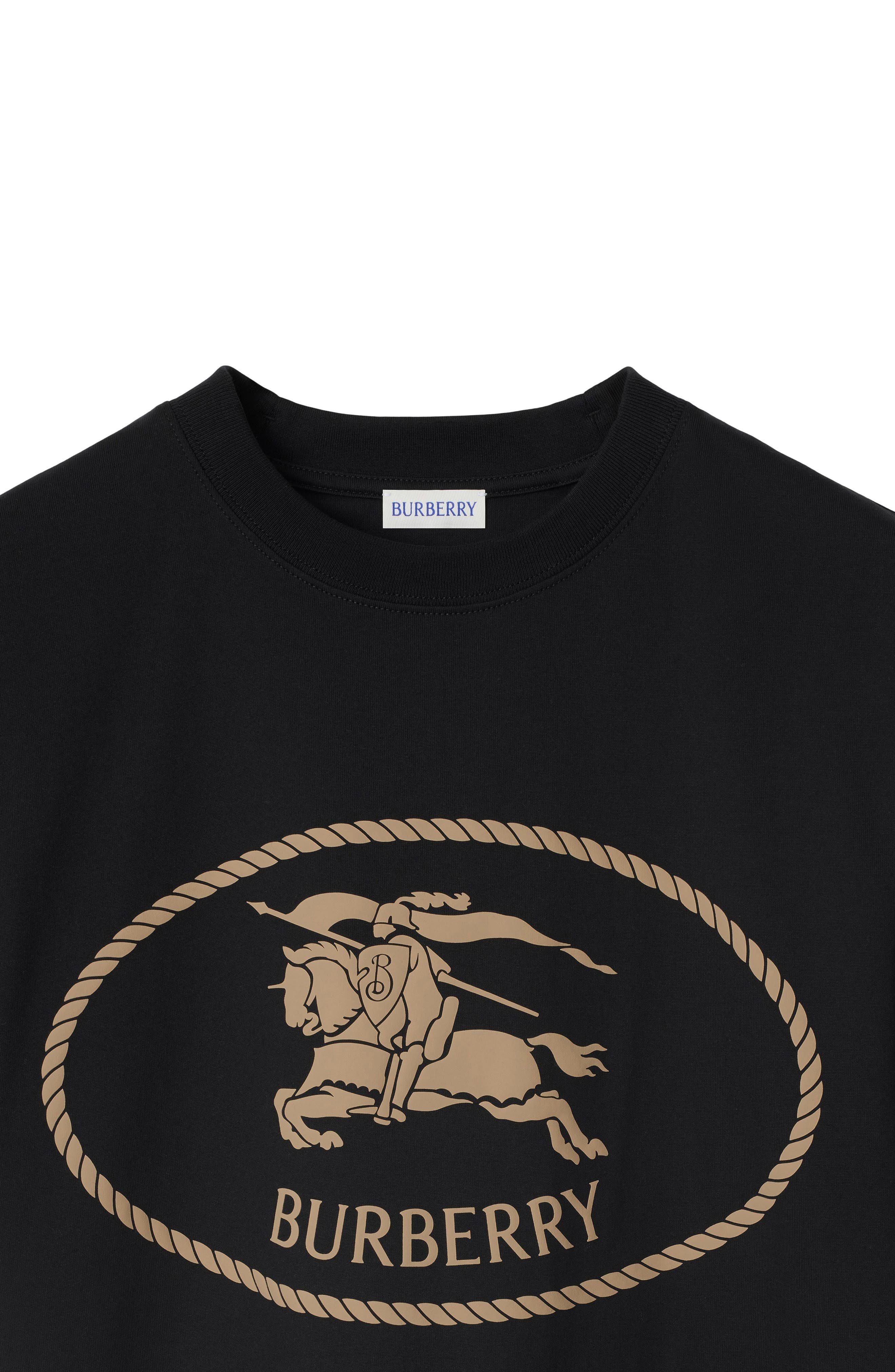 burberry Equestrian Knight Design Stamp Graphic T-Shirt in Black at Nordstrom - 5