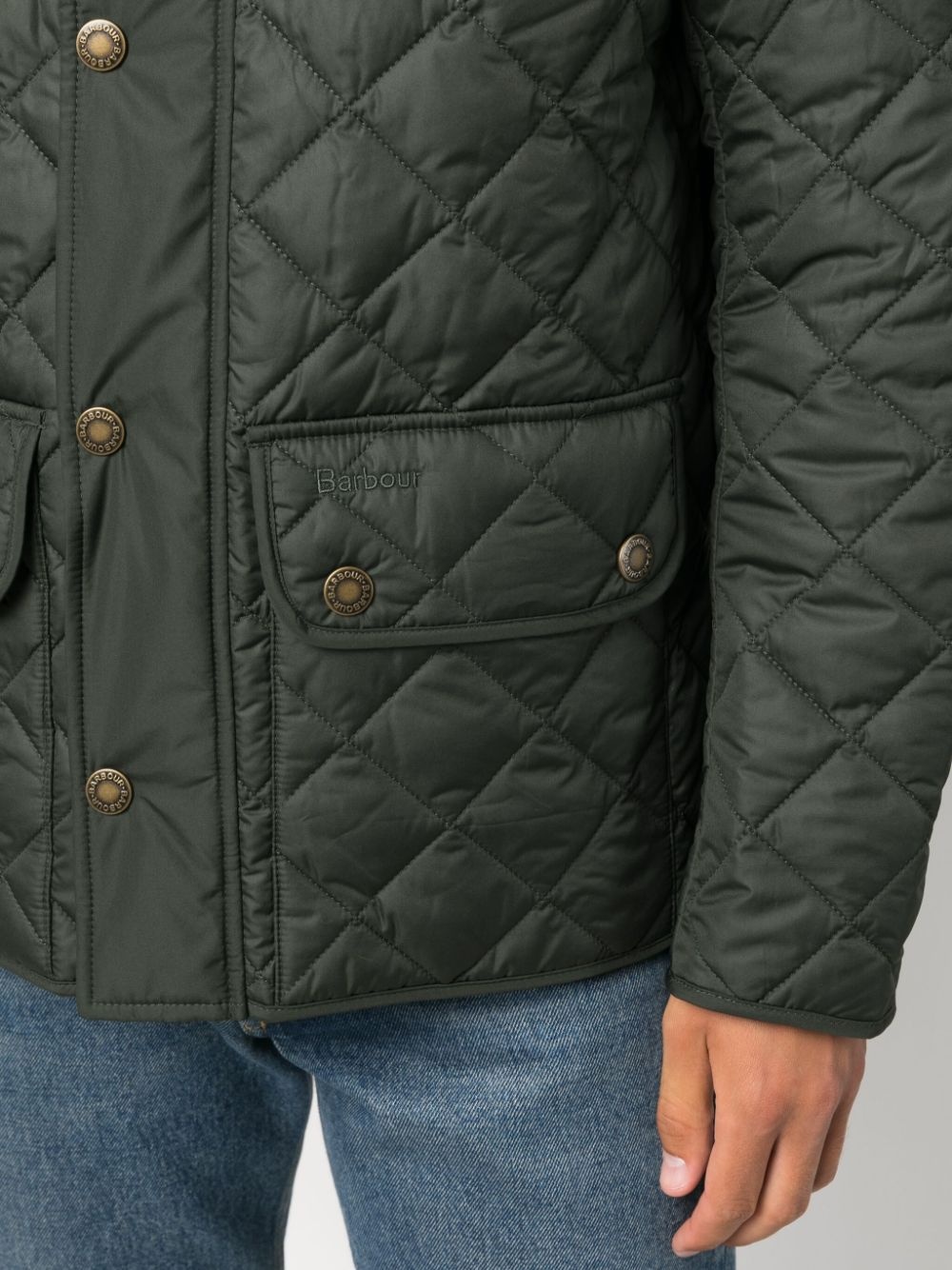 button-up quilted jacket - 5