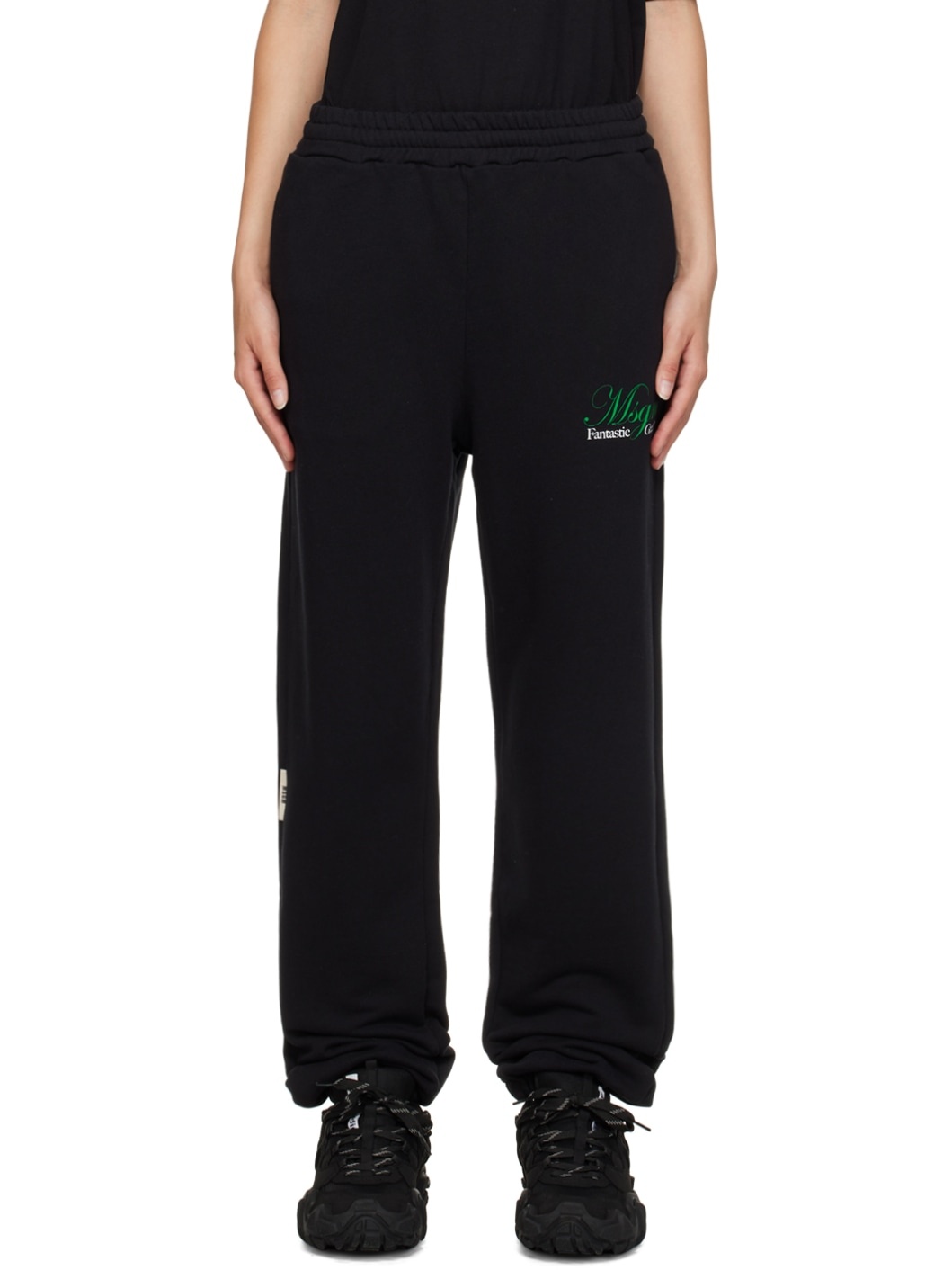 Black Three-Pocket Lounge Pants - 1