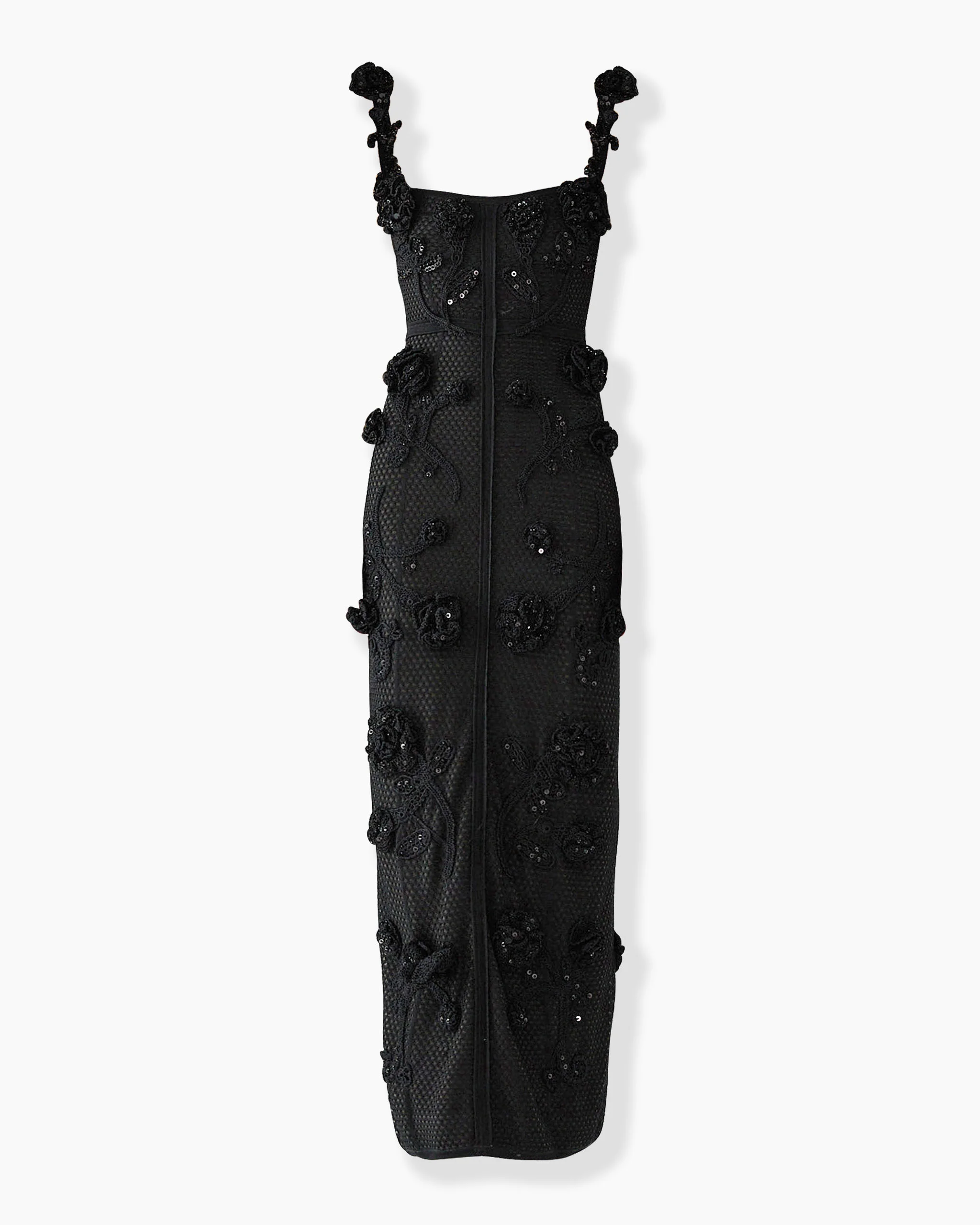 Floral-Crocheted Midi Dress - 1