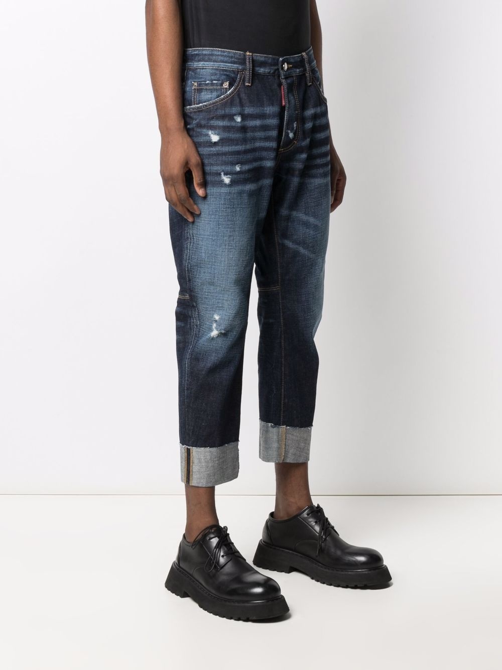 cropped straight-leg jeans - 3