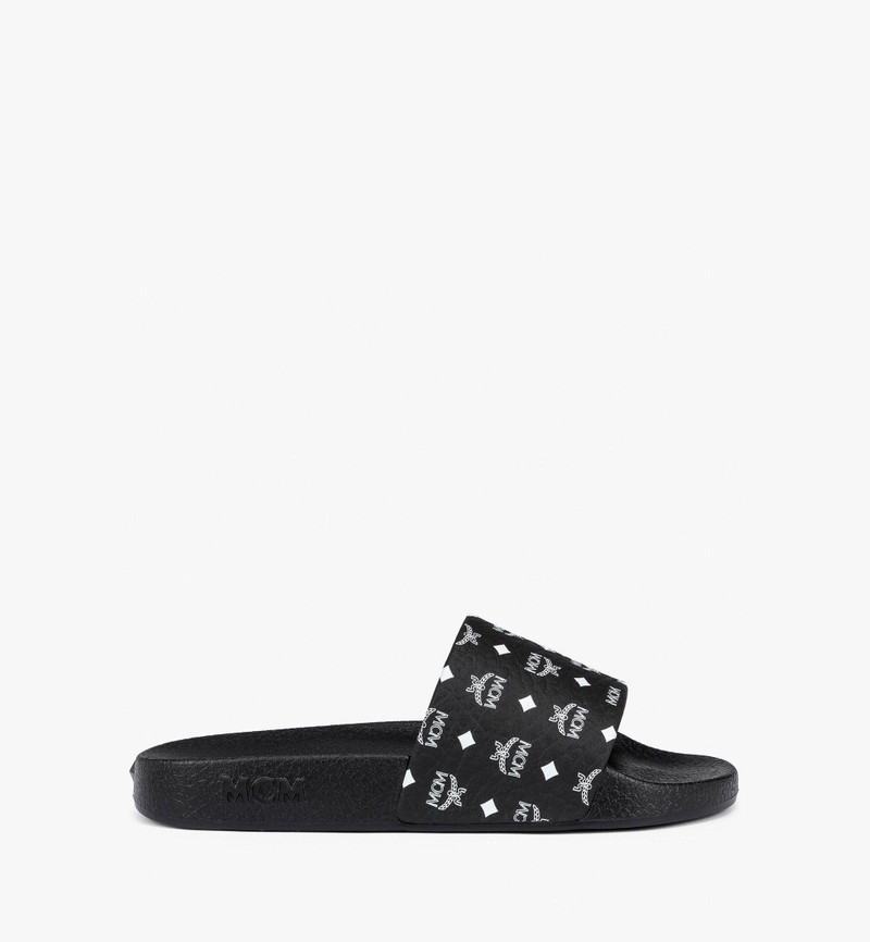 MCM Monogram Print Rubber Slides outlook