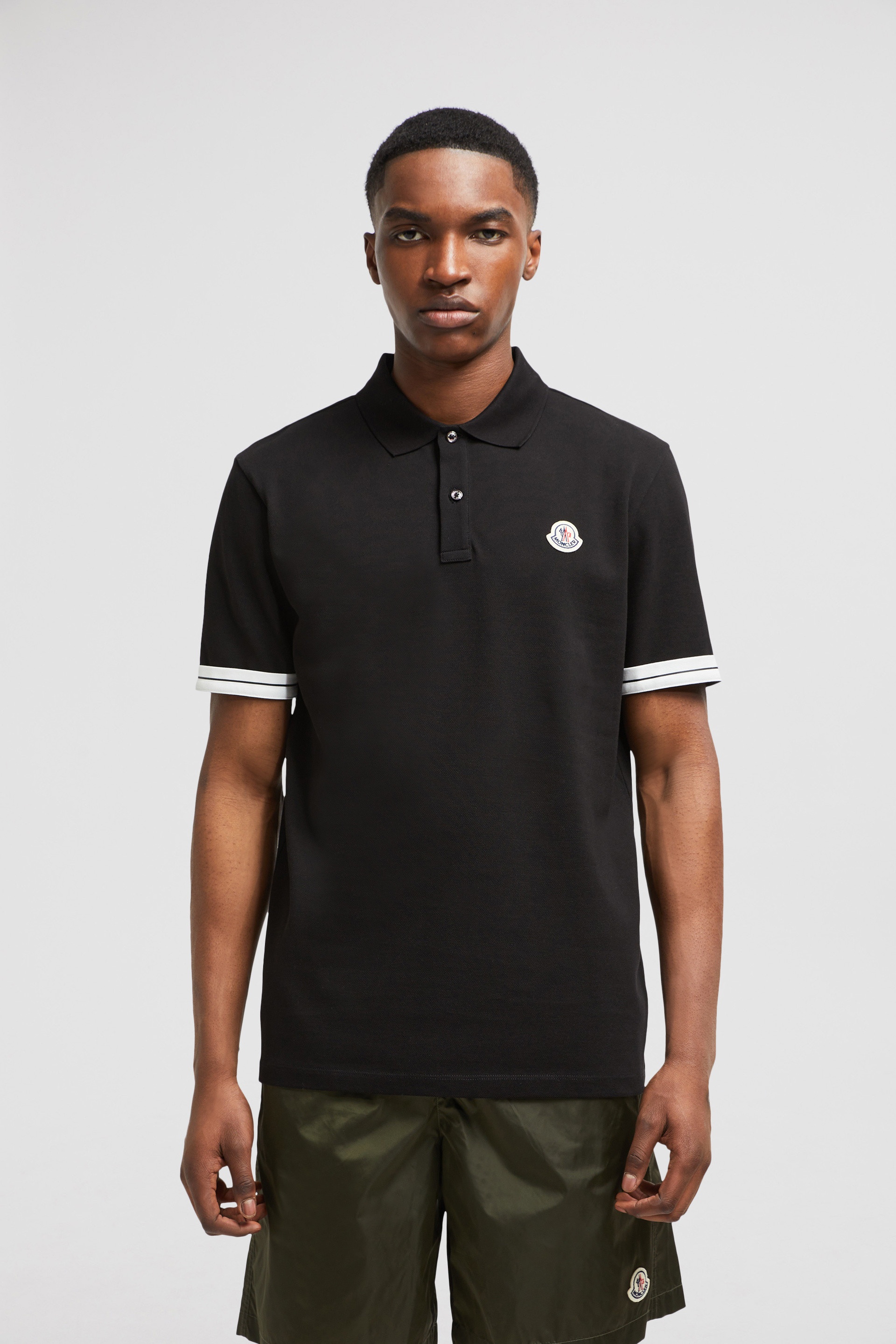 Tシャツ・カットソー MONCLER FW25 Sand piquet polo shirt (K20918A0000189A16 216) Moncler Logo Cotton Piquet Polo Shirt | REVERSIBLE