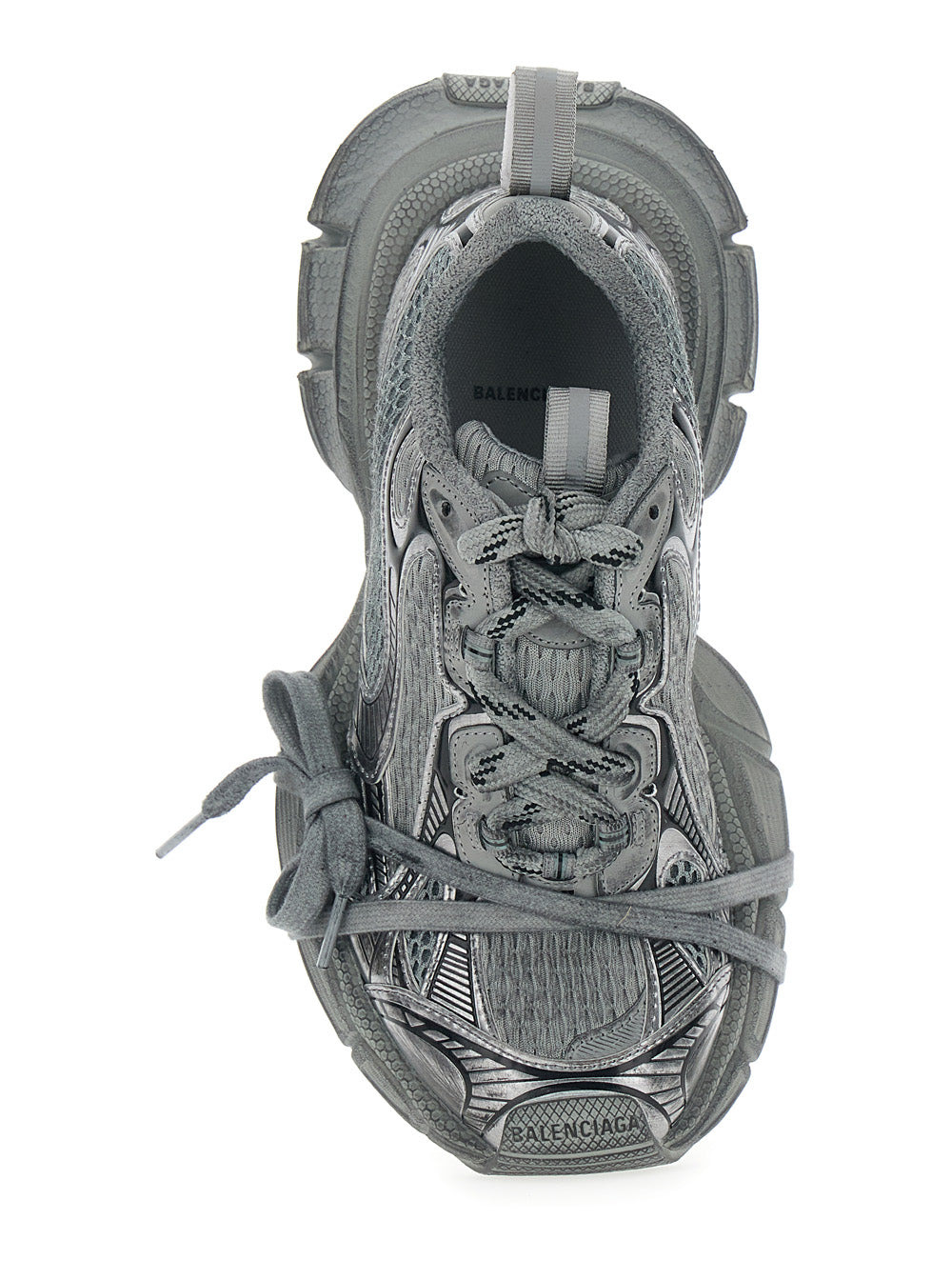 Balenciaga Women '3Xl' Grey Low Top Sneakers With Logo Detail In Tech Fabric Woman - 4