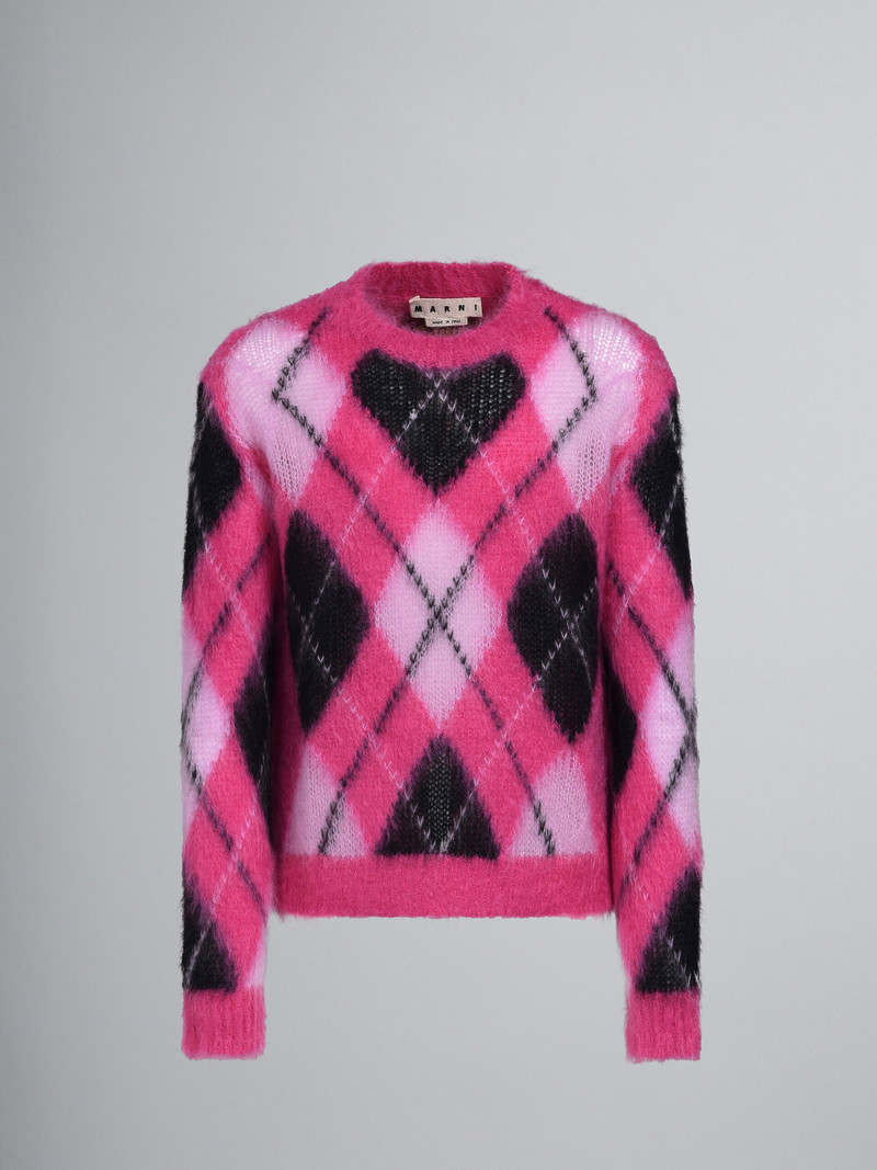 ICONIC MOHAIR ARGYLE SWEATER 1